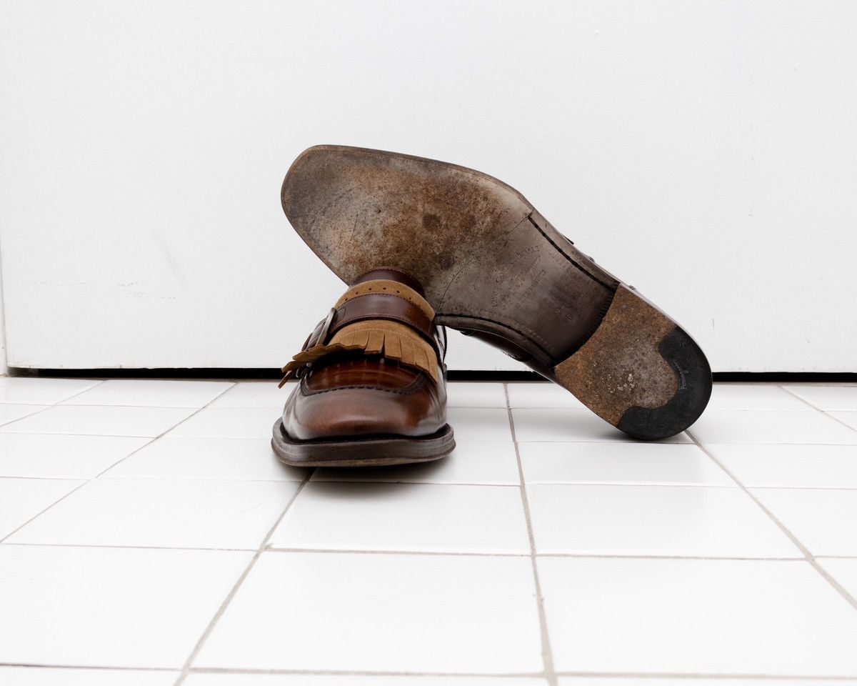 Salvatore Ferragamo Salvatore Ferragamo Monk Strap Shoes Tassel Brown Loafers Size US 8.5 / EU 41-42 - 7 Thumbnail