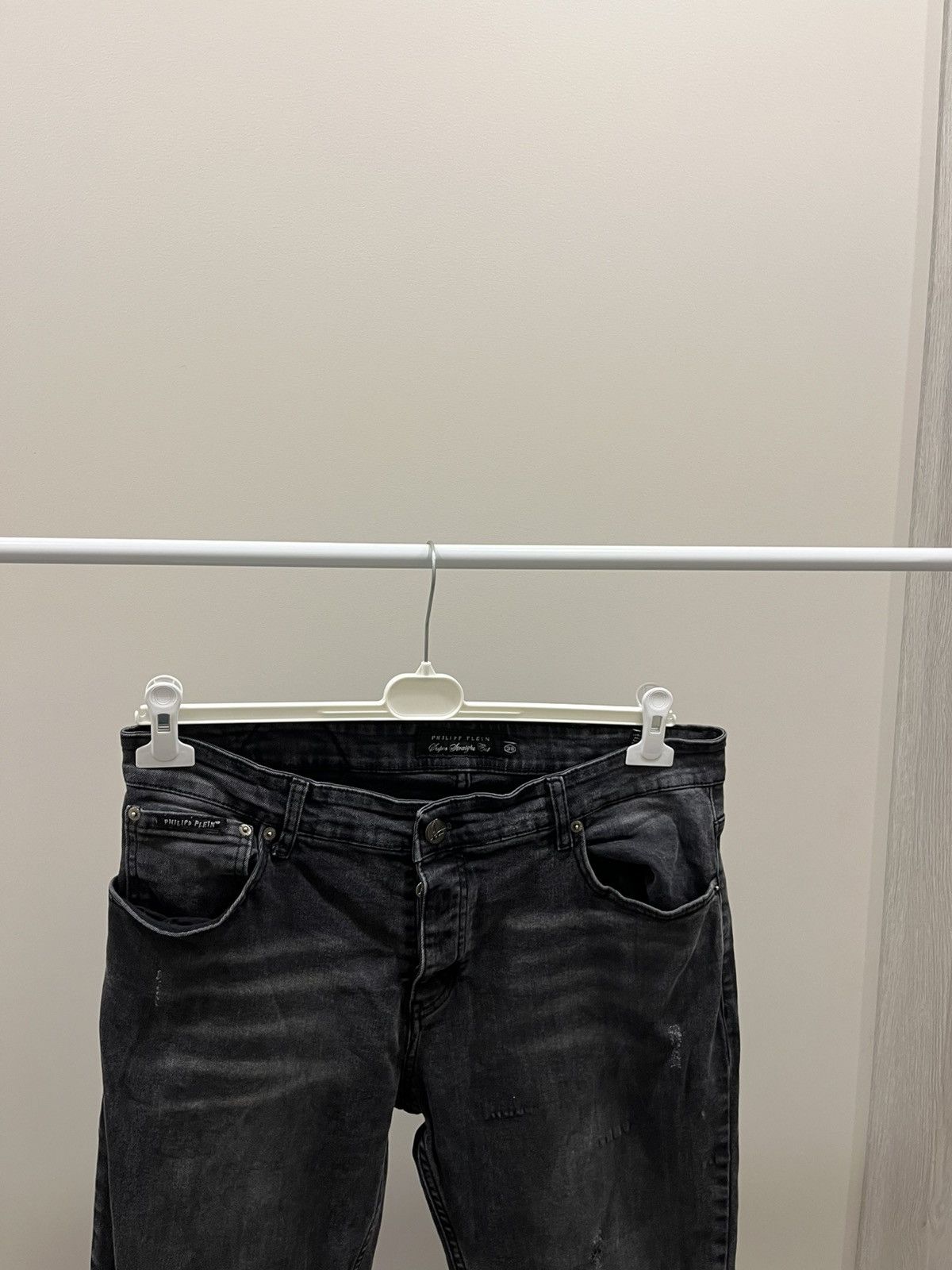 Japanese Brand Philipp Plein jeans dark wash denim skinny straight 38/32 Size US 38 / EU 54 - 2 Thumbnail