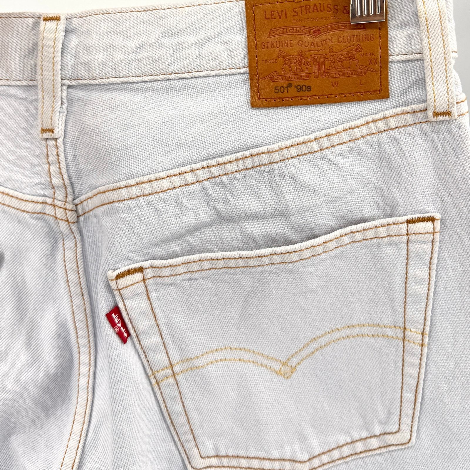 Levi's Light Wash Custom Western Concho Studded 501 '90s Jeans Size US 30 / EU 46 - 6 Thumbnail