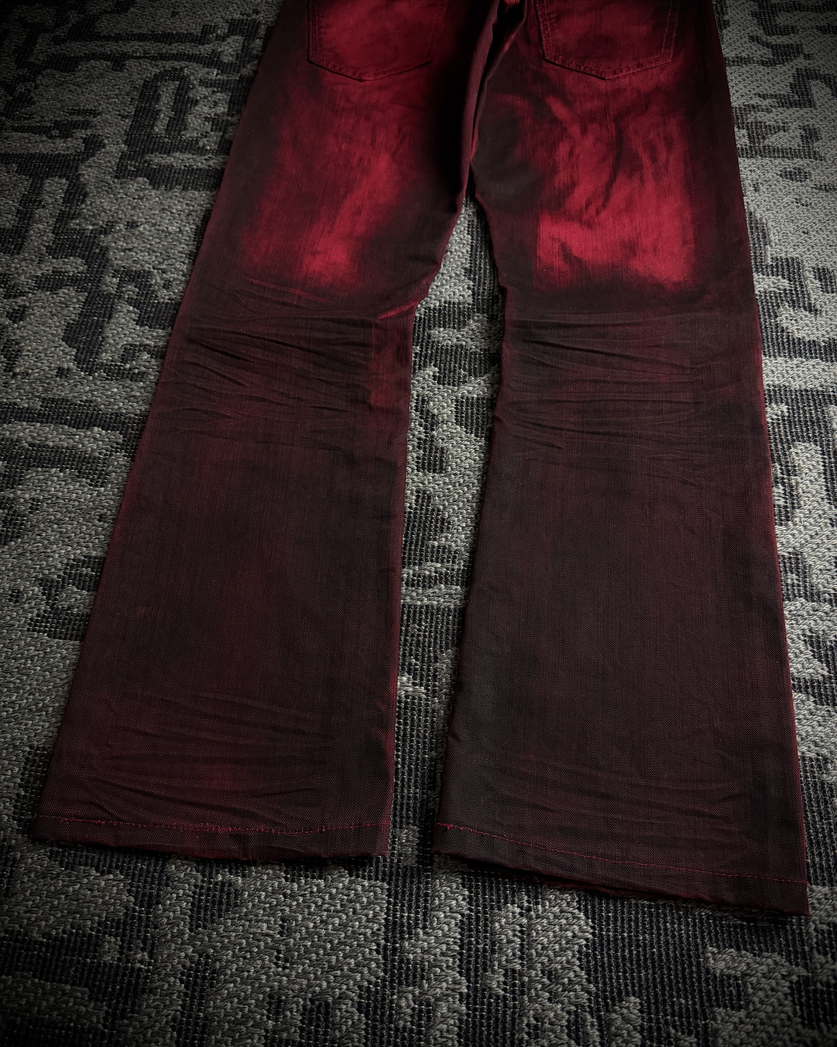 In The Attic In The Attic Faded Red Distressed Bootcut Denim Size US 31 - 7 Thumbnail