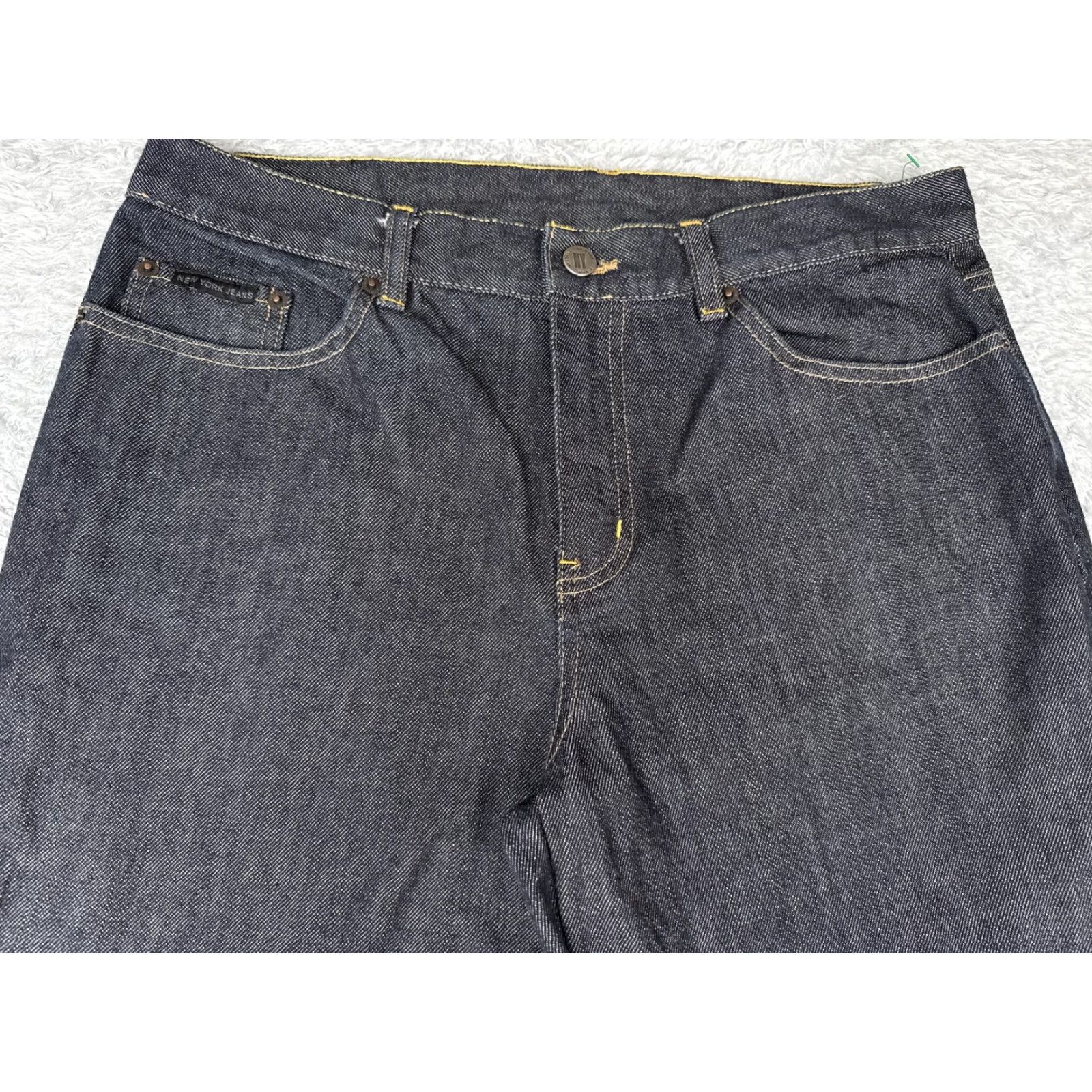 Denime New York Jeans Women’s 12 Dark Wash Denim Straight Leg 31x31 100% Cotton Blue Size 34" / US 12 / IT 48 - 4 Thumbnail