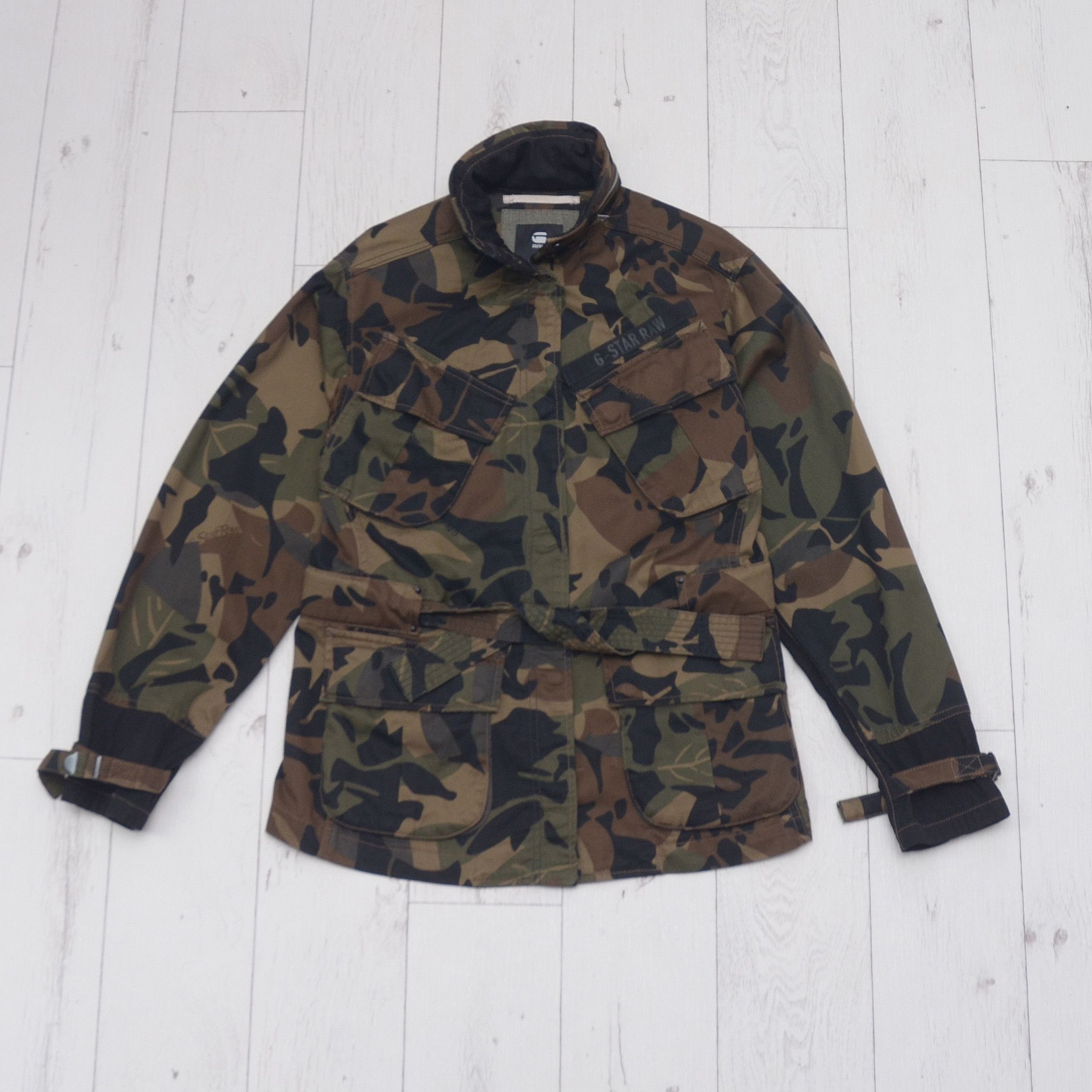 G-Star G-Star Raw Chisel Belted Field Jacket Camo Coat Militari Y2K Size S / US 4 / IT 40 - 1 Thumbnail