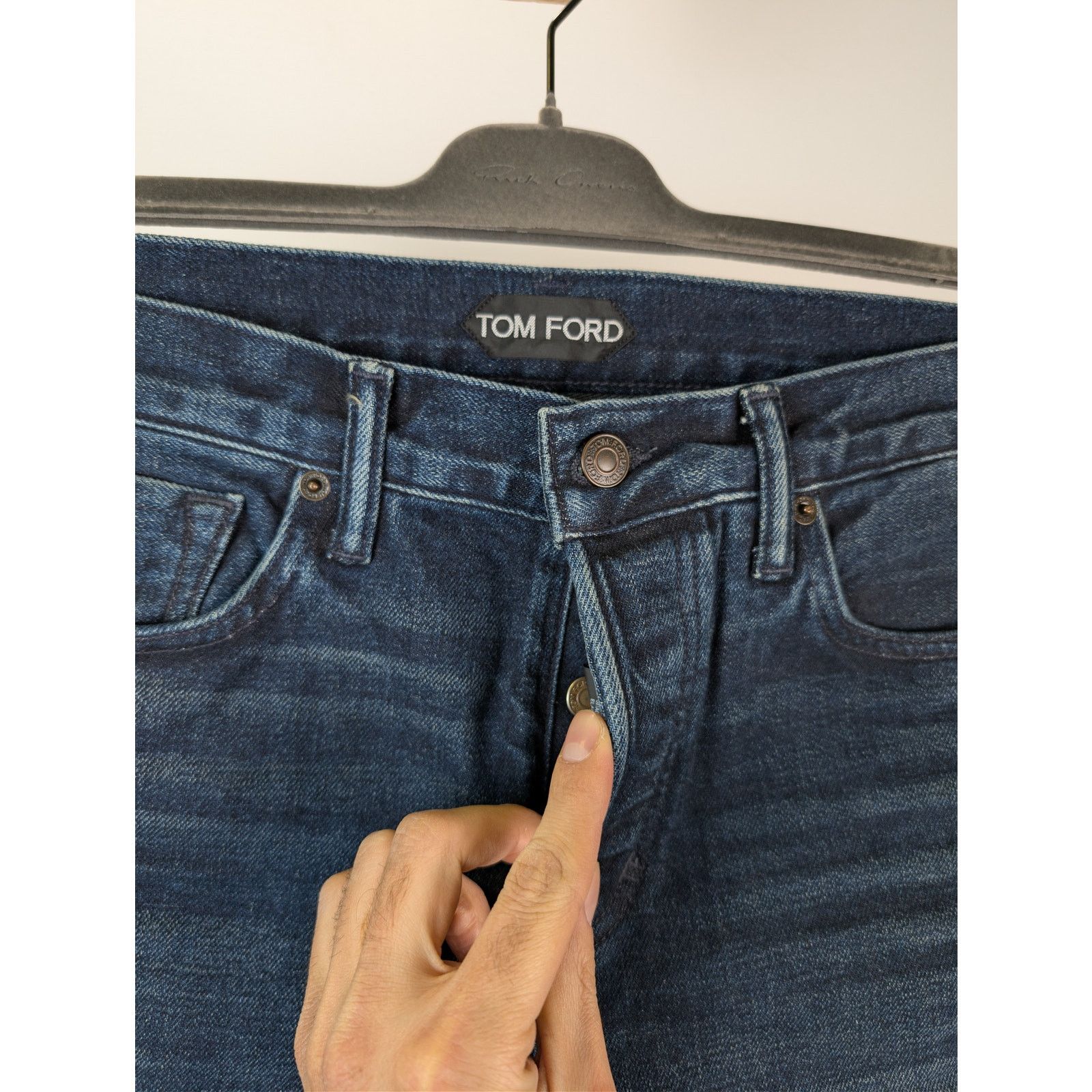 Tom Ford o1rshd1 Slim Fit Denim Jeans in Navy Blue Size US 32 / EU 48 - 7 Thumbnail