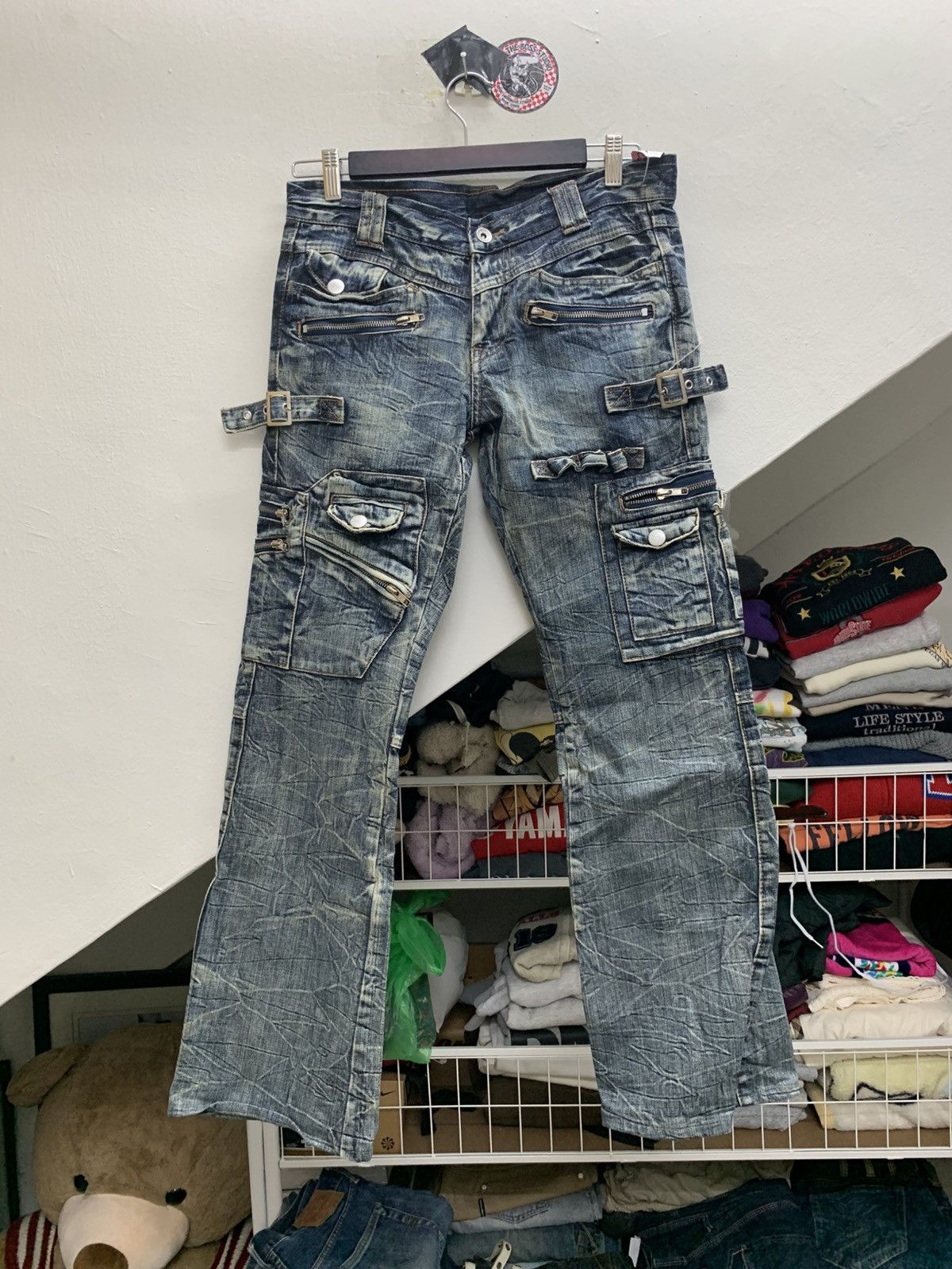 size 31: Semantic Design Jeans Punk bondage vintage wideleg