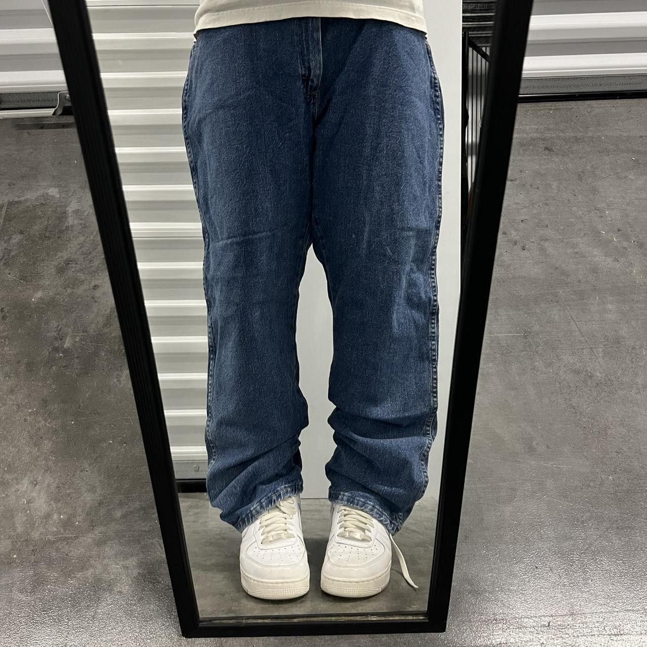Japanese Brand × Vintage Vintage Y2K Workwear Style Medium Wash Denim Jeans! Size US 38 / EU 54 - 1 Thumbnail