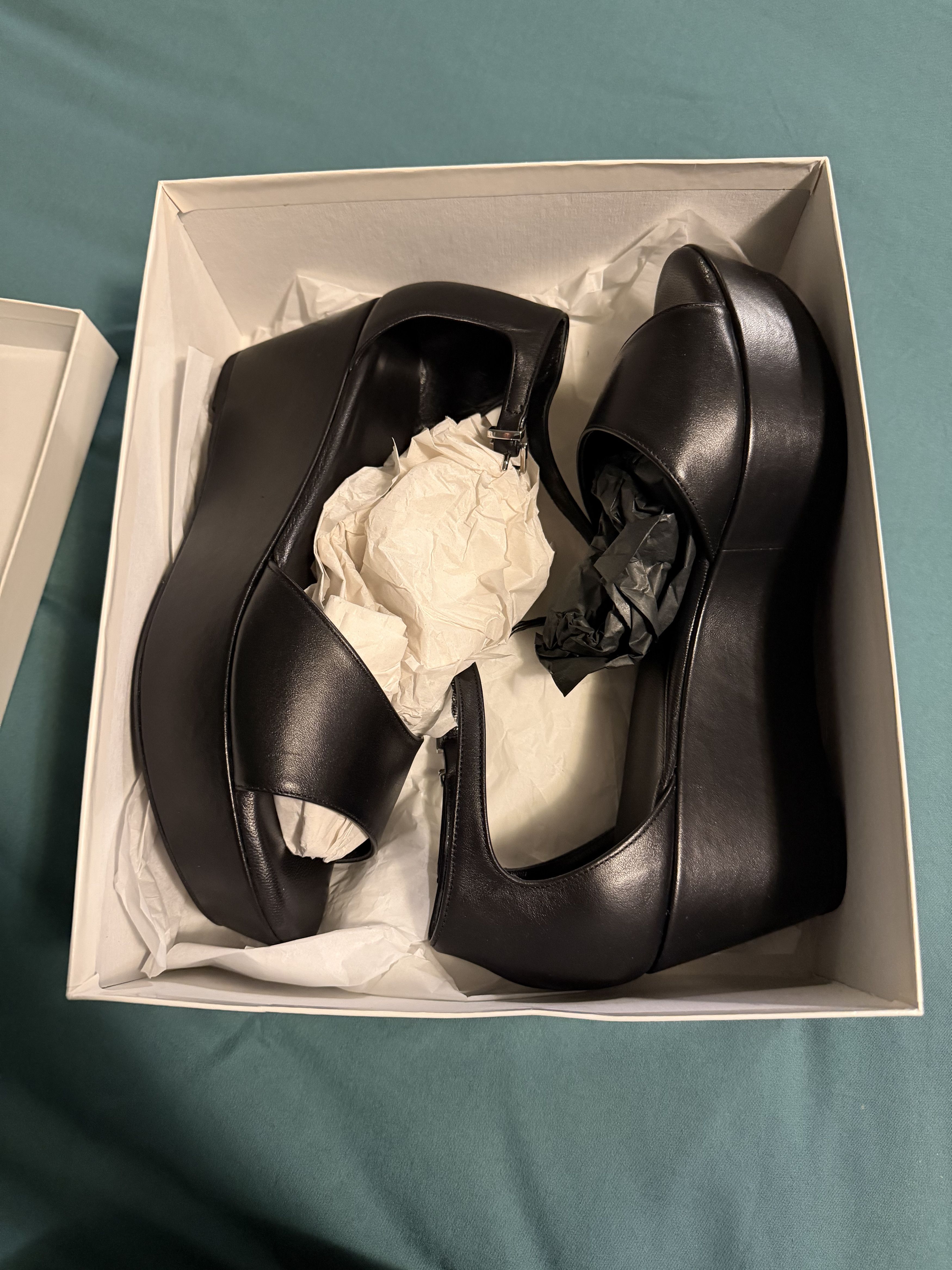 Vera Wang Vera Wang Made in Italy Leather Platform Wedge Sandals Size US 11 / IT 41 - 5 Thumbnail