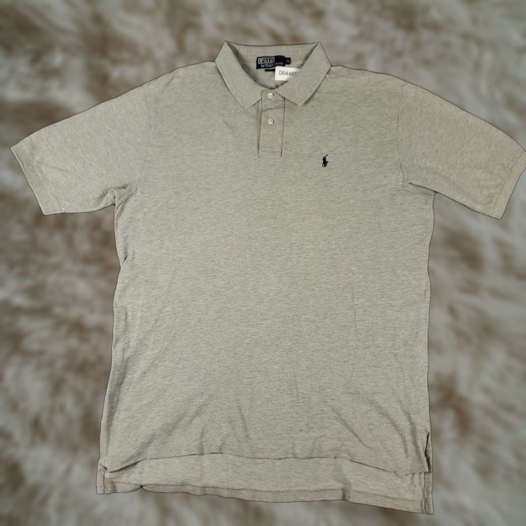 Ralph Lauren Ralph Lauren Polo Shirt Mens XL Gray Pony Short Sleeve Button-Front Collared Vintage-Style Casual Shirt Women? No gender specified. Size US XL / EU 56 / 4 - 1 Thumbnail