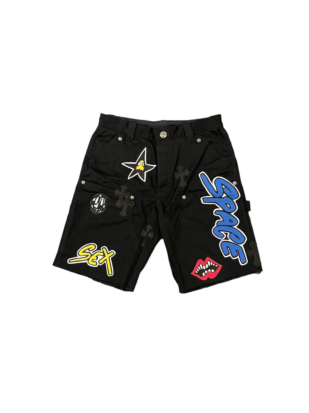 Chrome Hearts 1/5 Matty Boy Patch & Cross Patch Carpenter Shorts Size US 32 / EU 48 - 1 Thumbnail