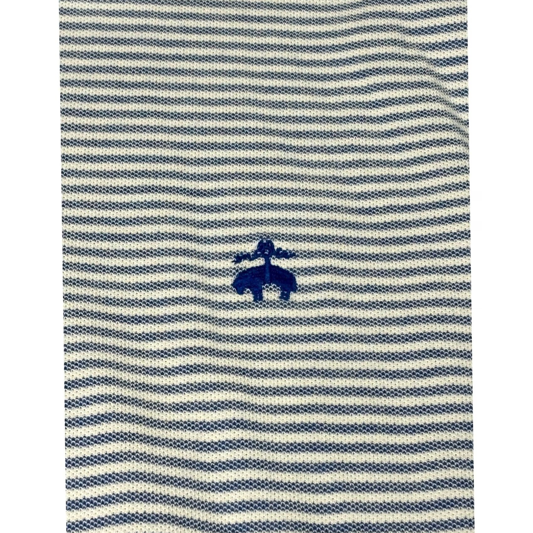 Brooks Brothers Brooks Brothers Polo Mens XXL Blue White Striped Slim Fit Cotton Performance Size US XXL / EU 58 / 5 - 2 Thumbnail