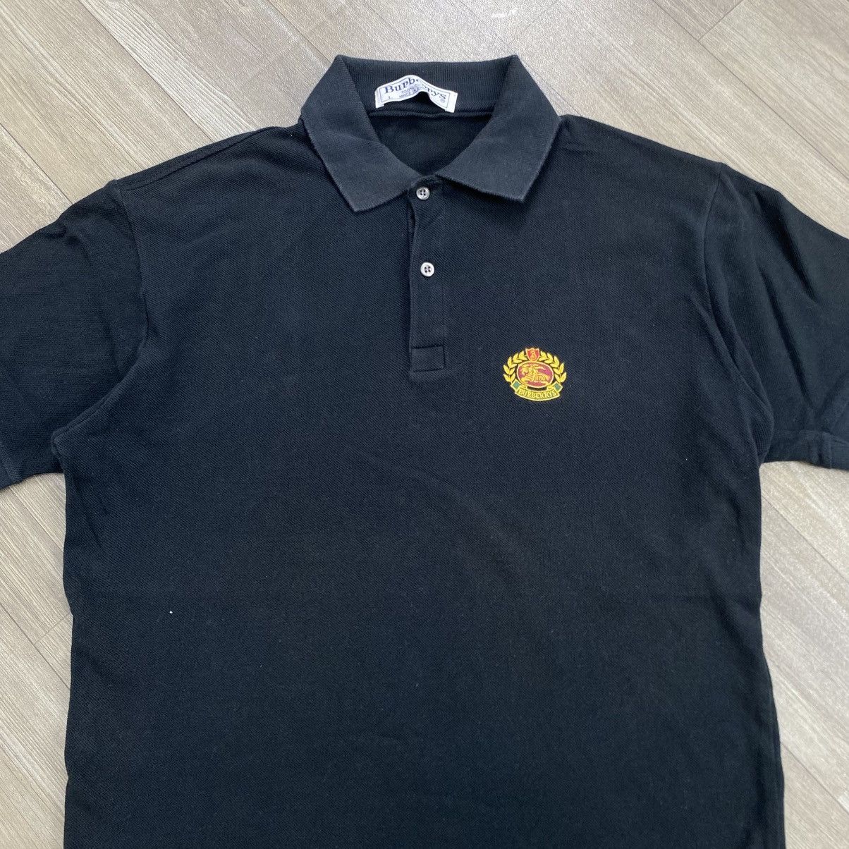 Burberry 🏴󠁧󠁢󠁥󠁮󠁧󠁿1990s Vintage Burberrys Embroidery Iconic Logo Polo Shirt Size US L / EU 52-54 / 3 - 2 Thumbnail
