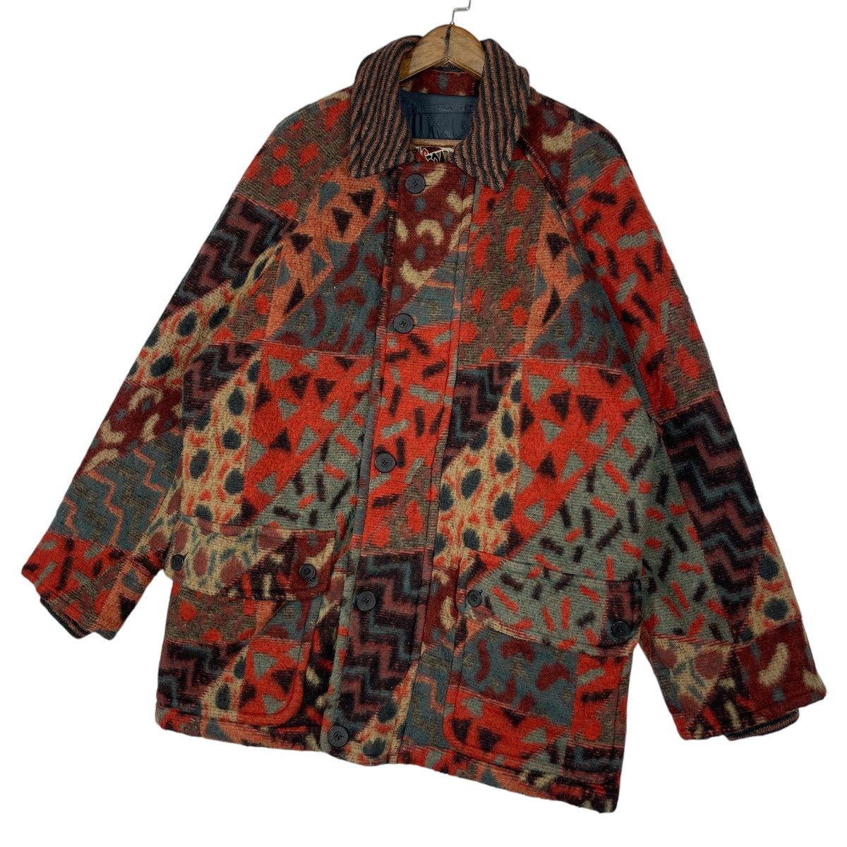 Missoni Vintage Missoni Sport Geometric Abstract Wool Blend Jacket Size M / US 6-8 / IT 42-44 - 2 Thumbnail