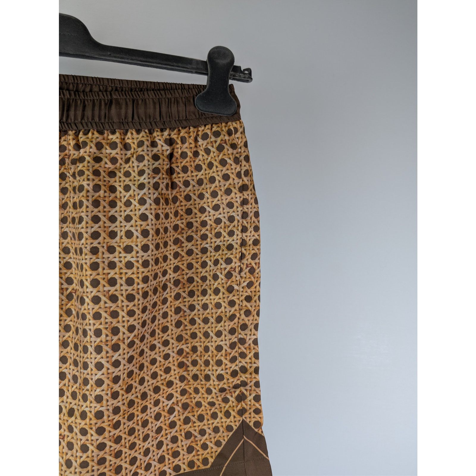 Amiri o1rshd1 Amiri Weave Pattern Silk Shorts in Brown Size US 32 / EU 48 - 5 Thumbnail