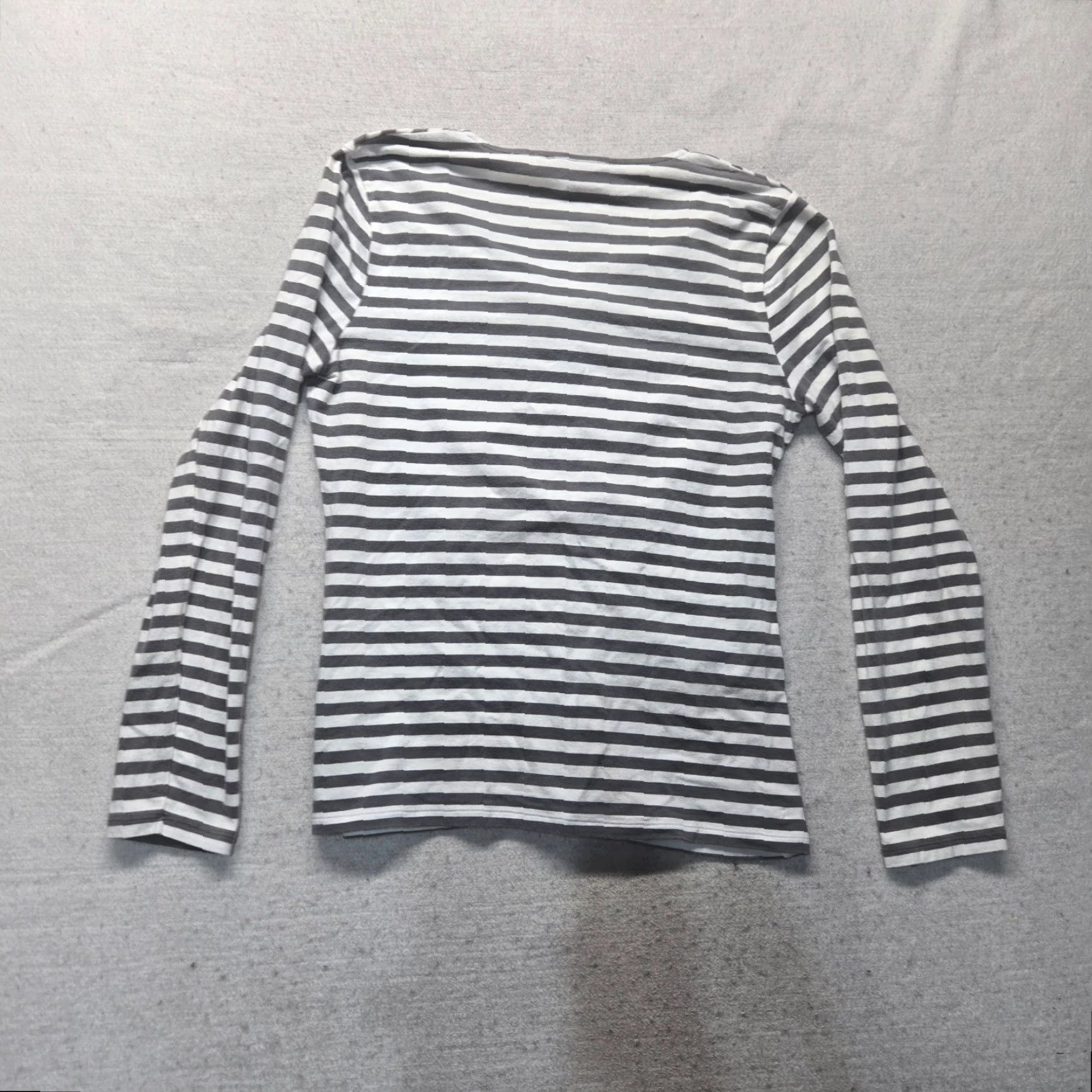 Michael Kors Michael Kors Women's Blouse Shirt 3/4 Sleeve Gray White Stripes Zip Neck All Seasons M Size M / US 6-8 / IT 42-44 - 7 Thumbnail