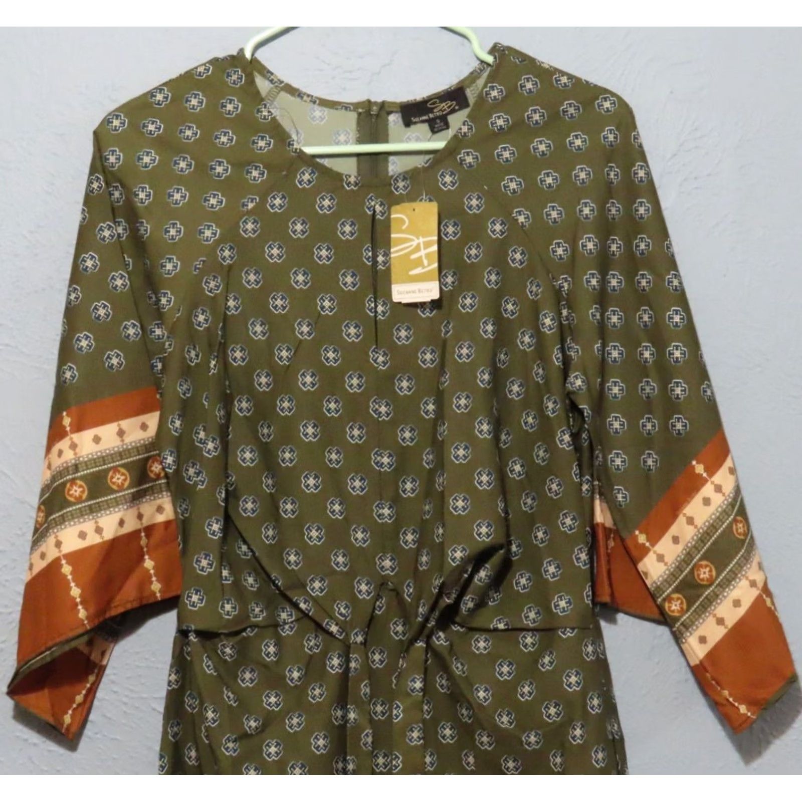 Vintage Suzanne Betro Dress Womens S Front Keyhole Kimono Size Style U9504293 Size S / US 4 / IT 40 - 3 Thumbnail