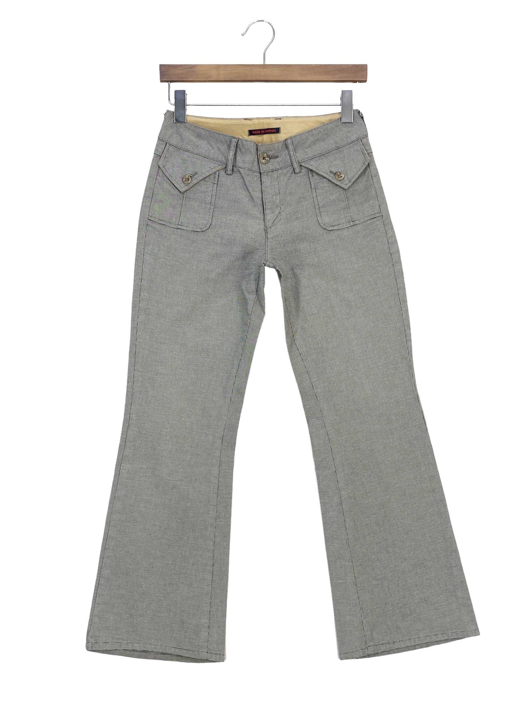 Japanese Brand Et Boite Japanese Brand Checkered Pattern Boot Cut Jeans Size US 27 - 1 Thumbnail