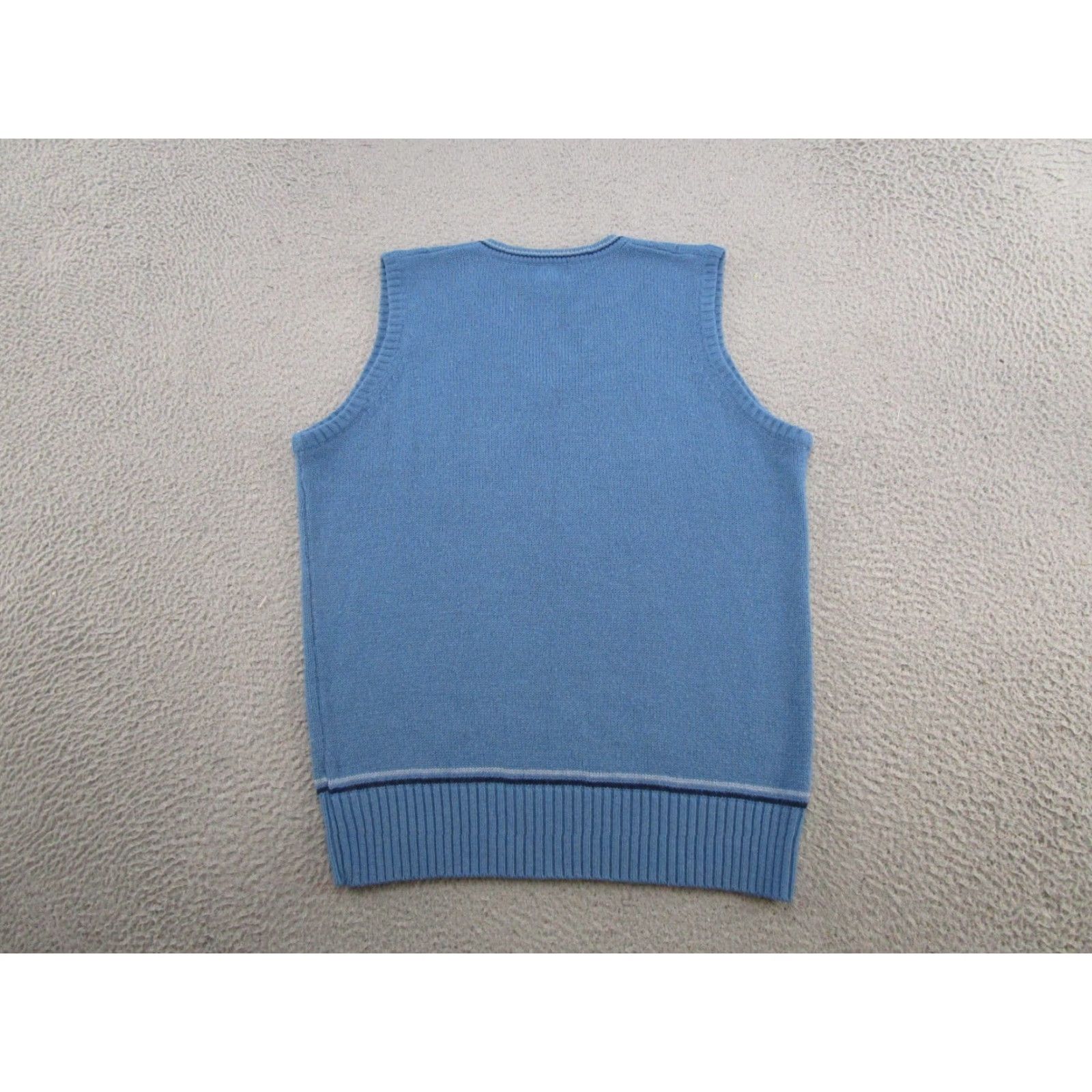 Vintage VINTAGE Chevron Vest Sweater 90s Knit Acrylic Blue L Men Pullover Sleeveless Golf 90s Theme Mens Size US L / EU 52-54 / 3 - 7 Thumbnail