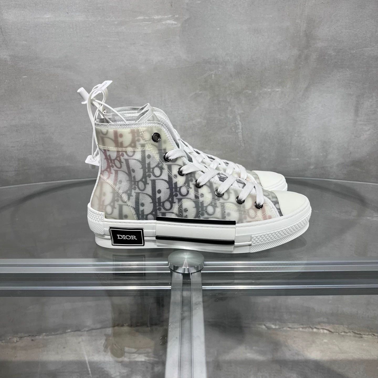 Dior Dior Oblique Monogram High Top Sneakers Women's 36.5 Size US 5.5 / IT 35.5 - 4 Thumbnail