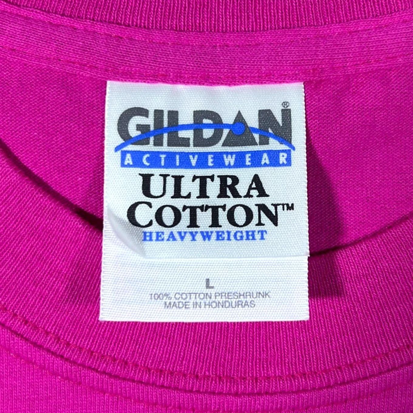 Gildan VINTAGE Port Dover Stamp Canada Souvenir Graphic Pink Cotton T-Shirt Large Mens Shirt Graphic Print 90s Style Size US L / EU 52-54 / 3 - 4 Thumbnail