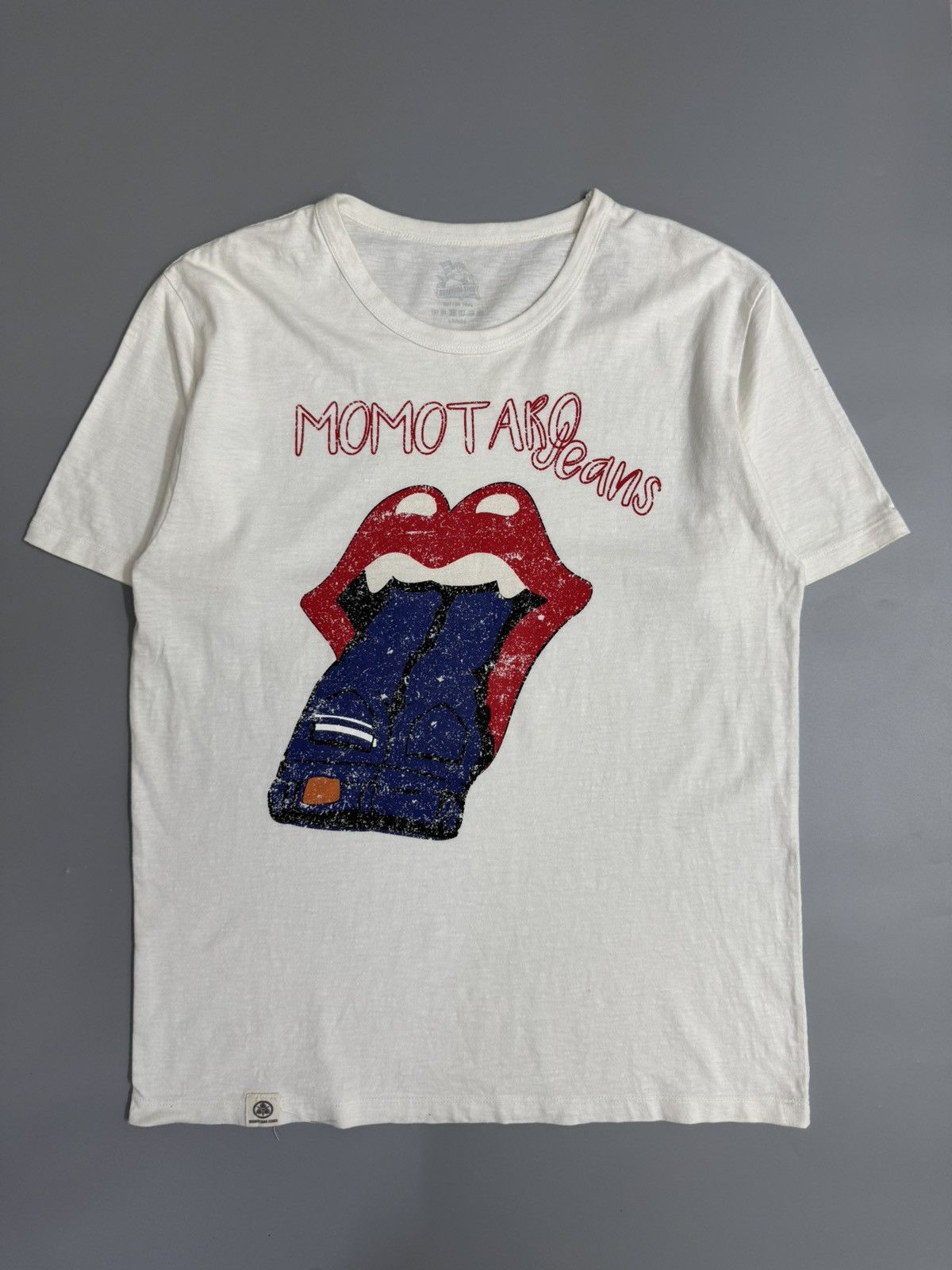 Momotaro Jeans Vintage Momotaro Jeans x Rolling Stones "Tongue" Tee Size US L / EU 52-54 / 3 - 1 Thumbnail