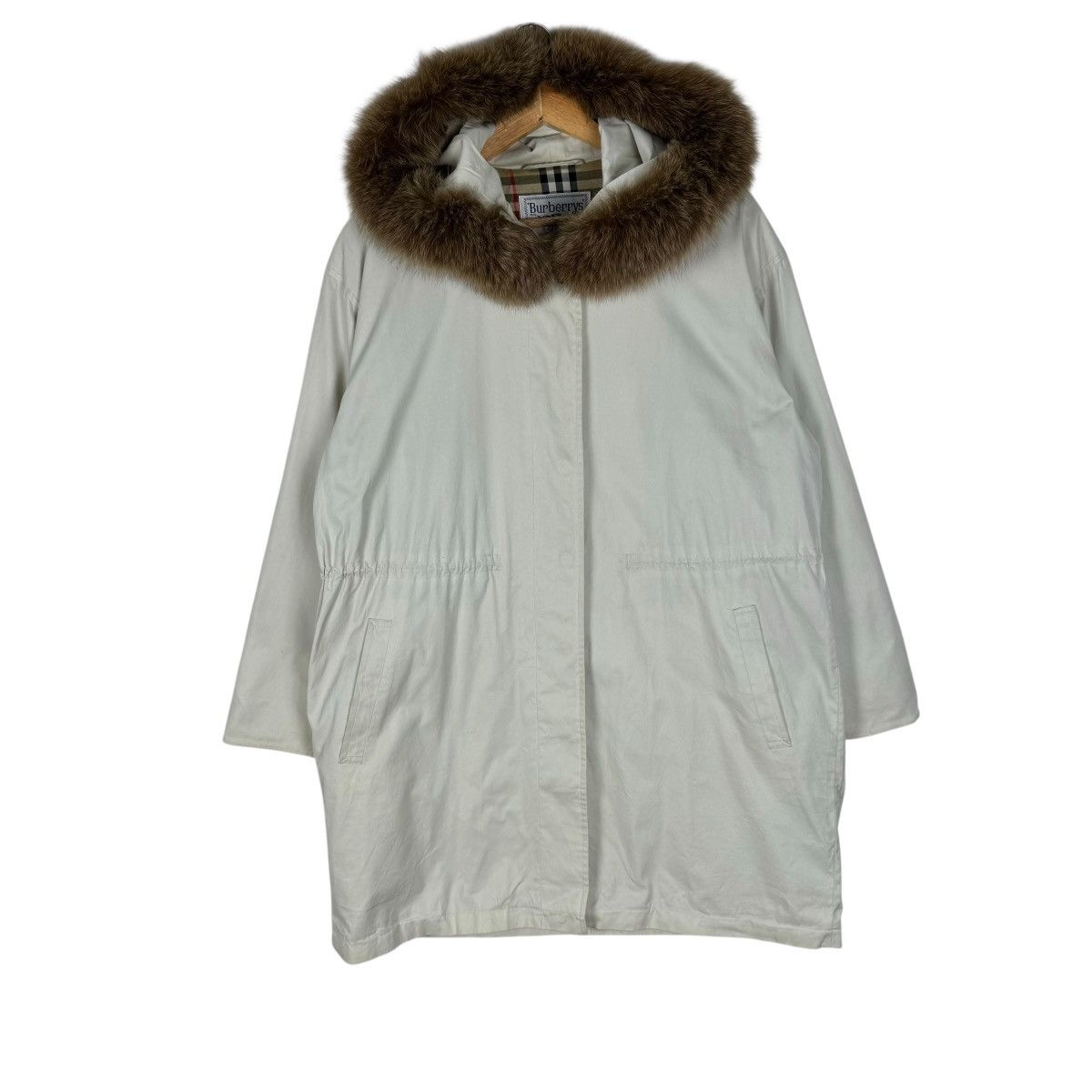 Burberry 🌟BURBERRY FUR HOODIE NOVA CHECK JACKET Size M / US 6-8 / IT 42-44 - 2 Thumbnail