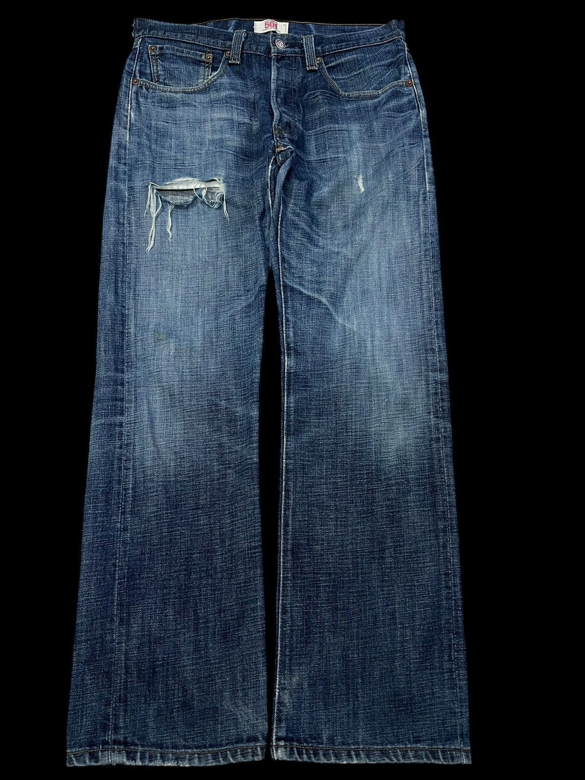 Levi's × Levi's Vintage Clothing 💥Rare 90’s style Levis 501 Kurt Corbain Distress Washed Jean Size US 31 - 1 Thumbnail