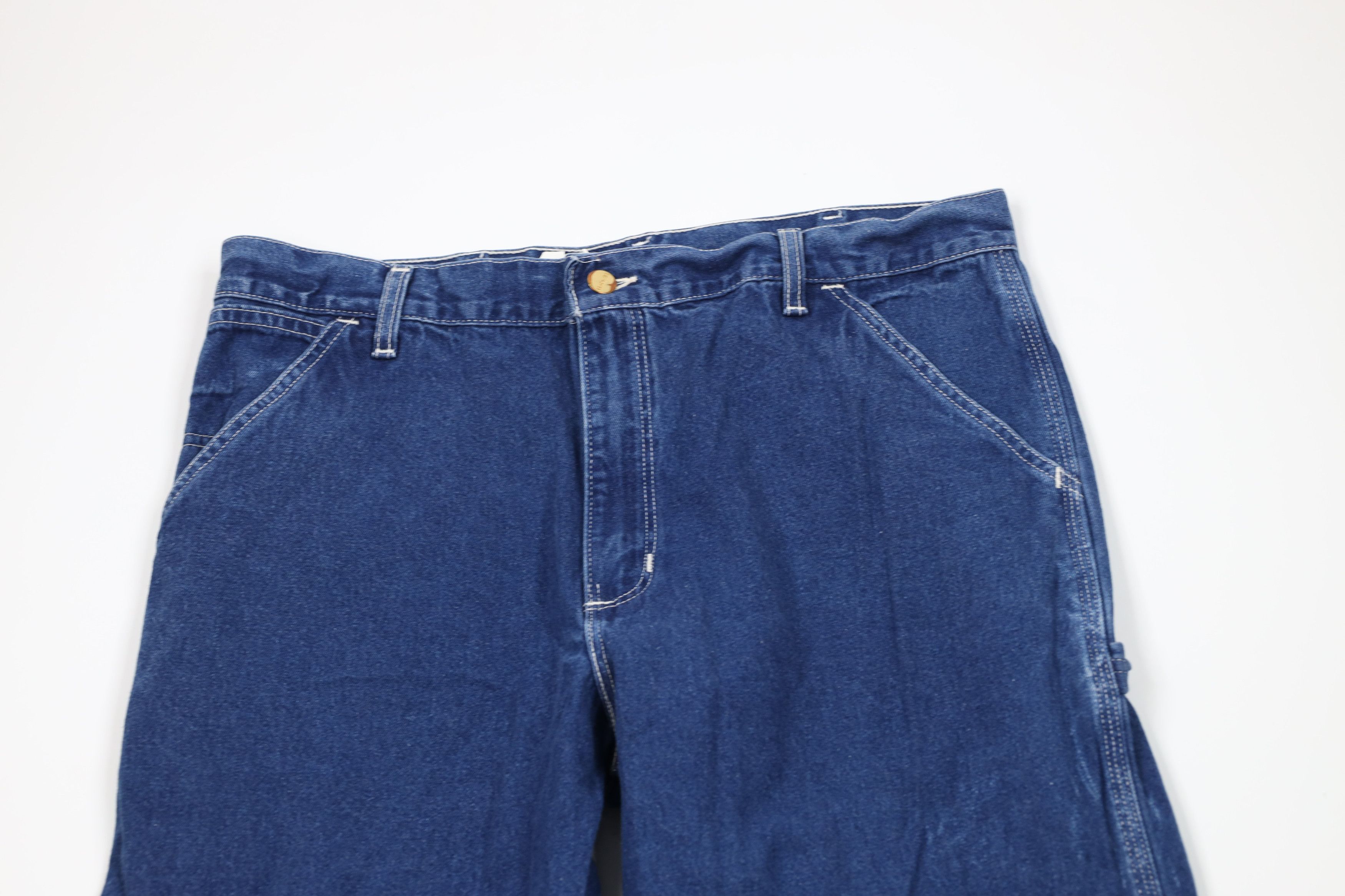 Carhartt Vintage 90s Carhartt Wide Leg Dungaree Denim Jeans Cotton Size US 36 / EU 52 - 2 Thumbnail