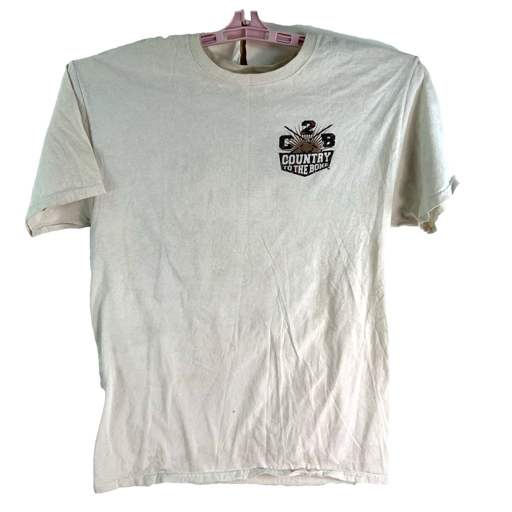 Bones Country to the Bone T-Shirt Mens Size M Beige Size US M / EU 48-50 / 2 - 2 Thumbnail