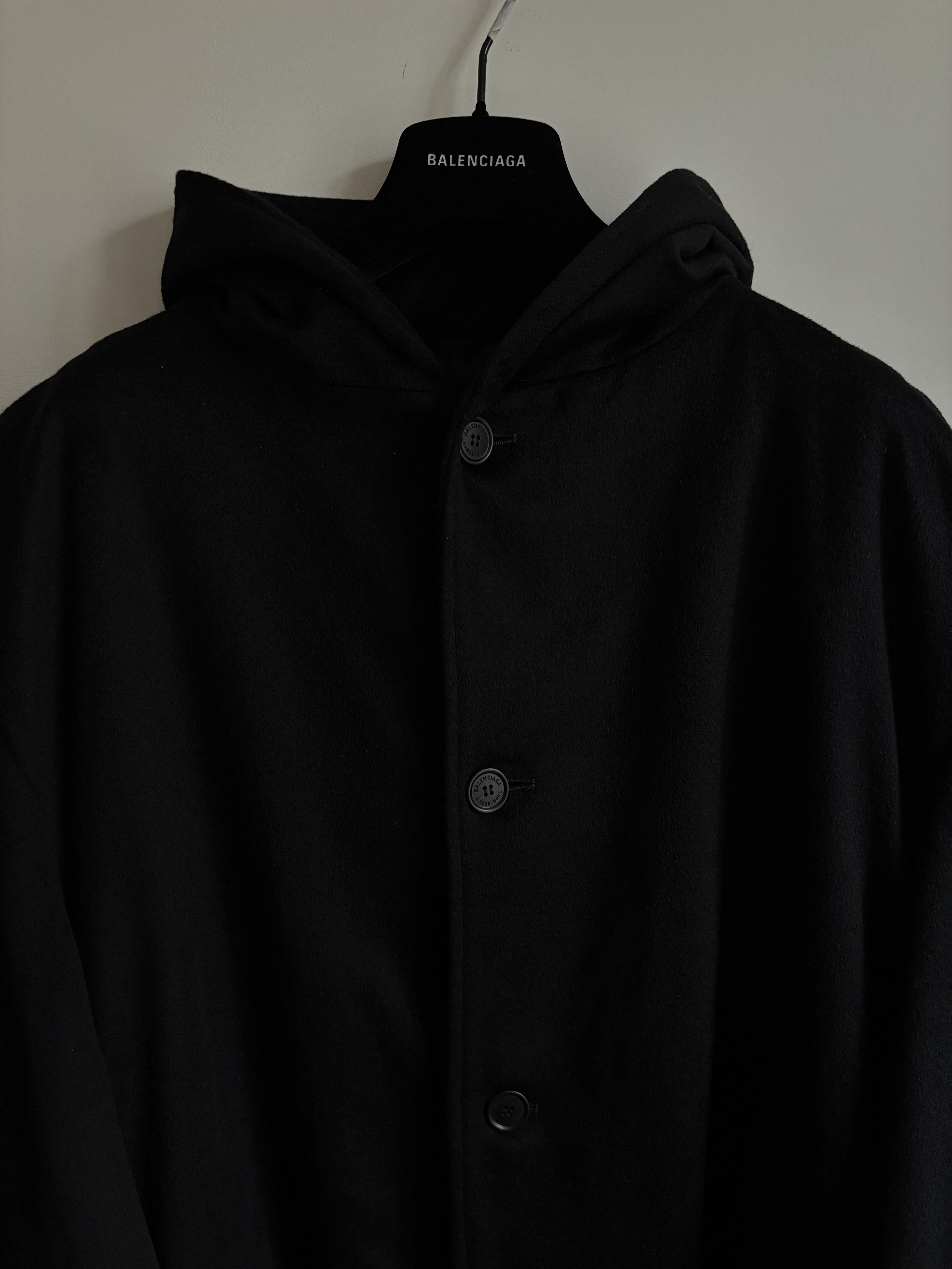 Balenciaga Balenciaga hooded cashmere coat Size US L / EU 52-54 / 3 - 2 Thumbnail