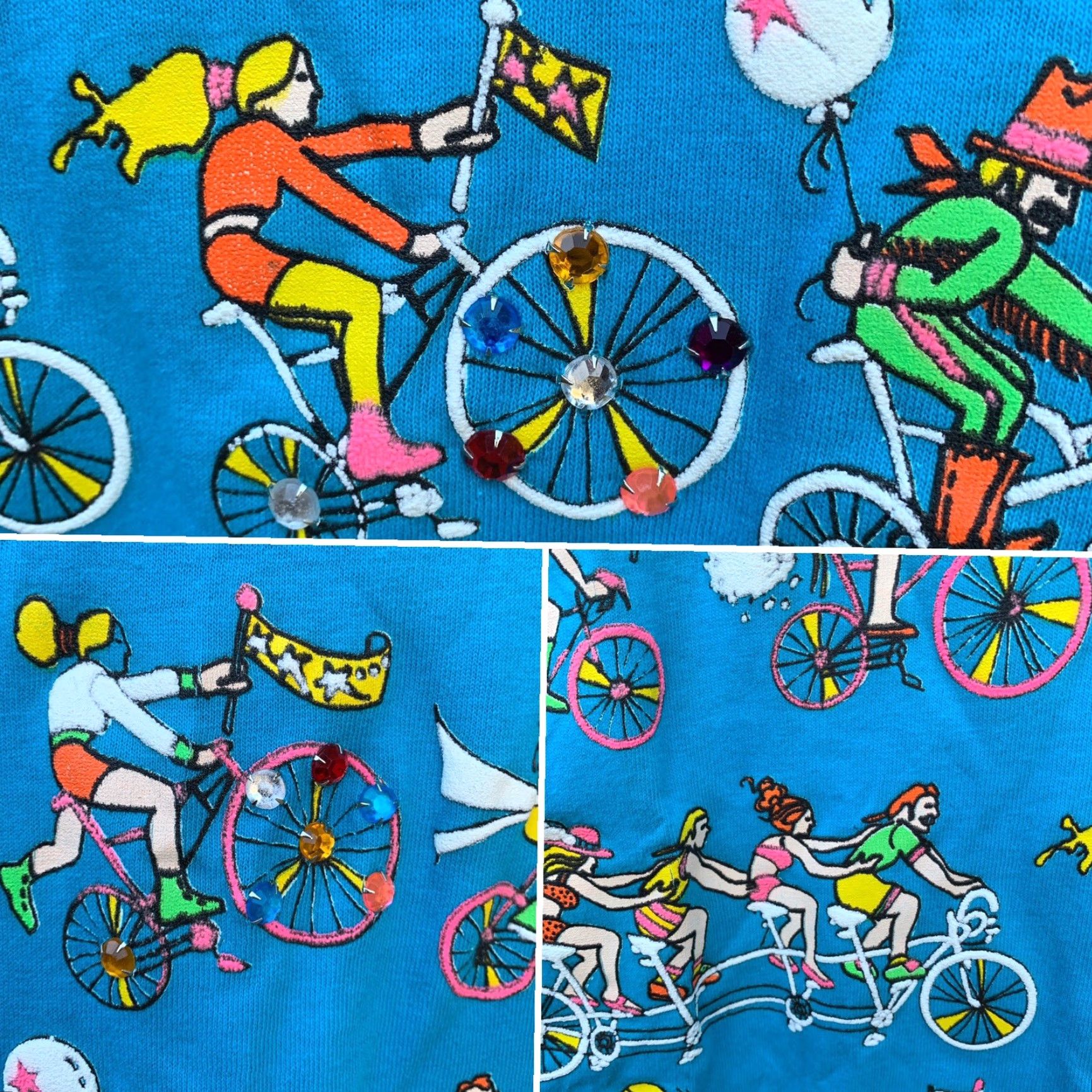 Vintage VINTAGE Eyes On California Bicycle Bicyclists Cycling T-Shirt 80s 90s One Size Size ONE SIZE - 2 Thumbnail