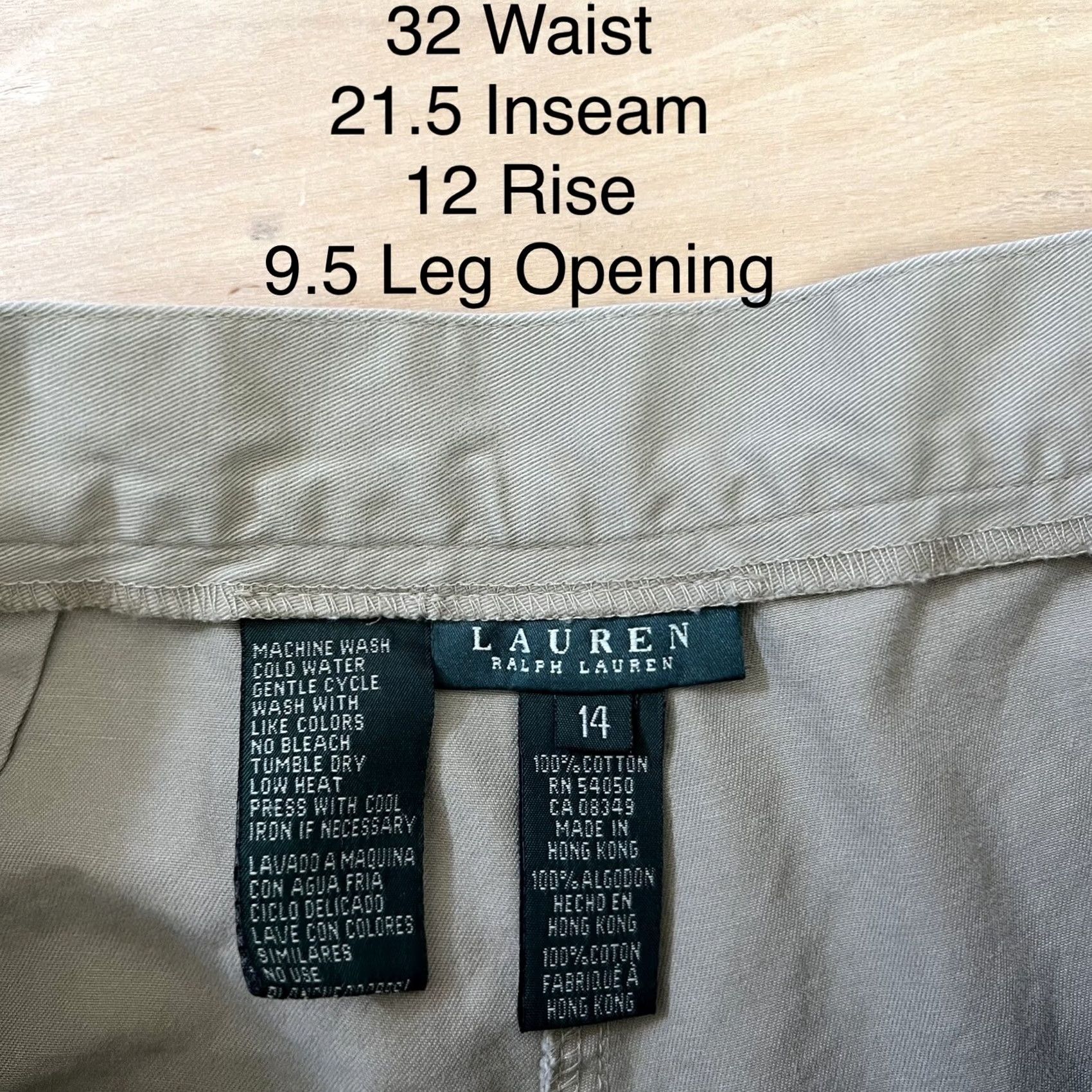 Ralph Lauren VINTAGE Lauren Ralph Lauren Military Cargo Pants Women's 14 Khaki Workwear RRL Safari Size 36" / US 14 / IT 50 - 5 Thumbnail