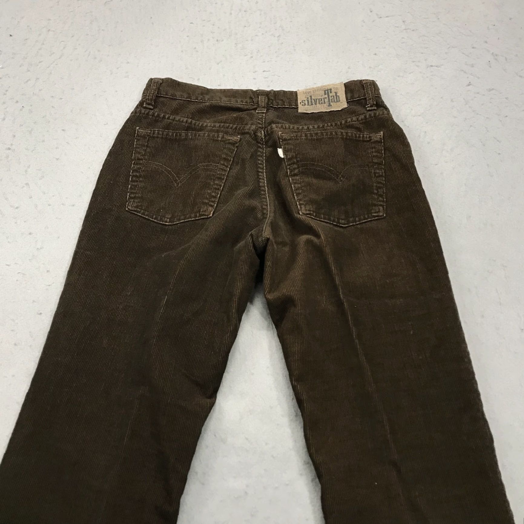 Levi's VINTAGE Levi's Silvertab Pants Womens 26 Brown Hiphugger Corduroy 90s Casual Jeans Size 26" / US 2 / IT 38 - 7 Thumbnail