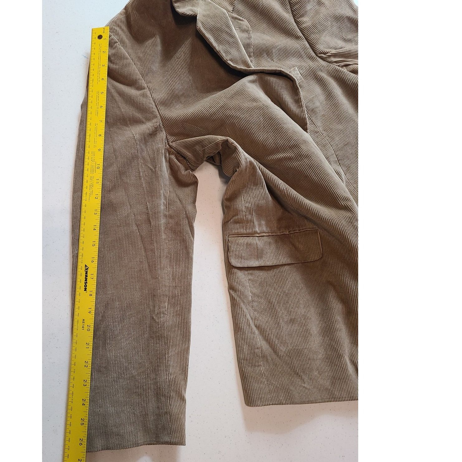 Stafford Stafford Classic Fit Tan Corduroy Sports Coat Blazer 46L Size US M / EU 48-50 / 2 - 7 Thumbnail