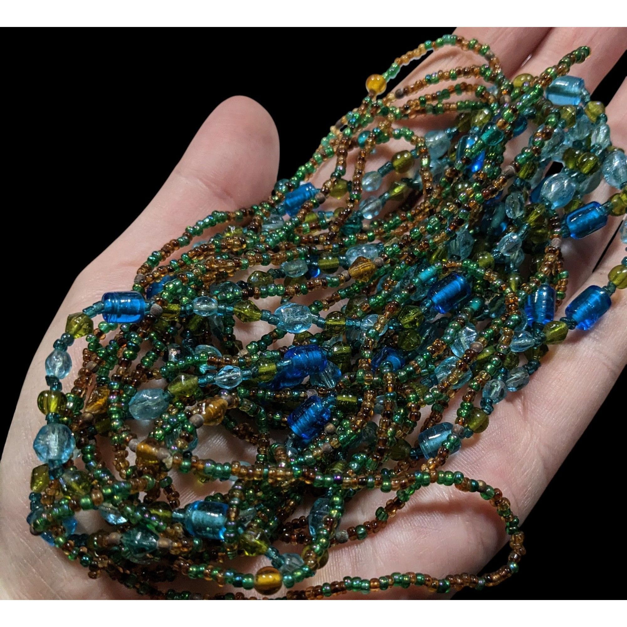Other Mermaidcore Cool Tone Knotted Layered Glass Necklace Size ONE SIZE - 5 Thumbnail