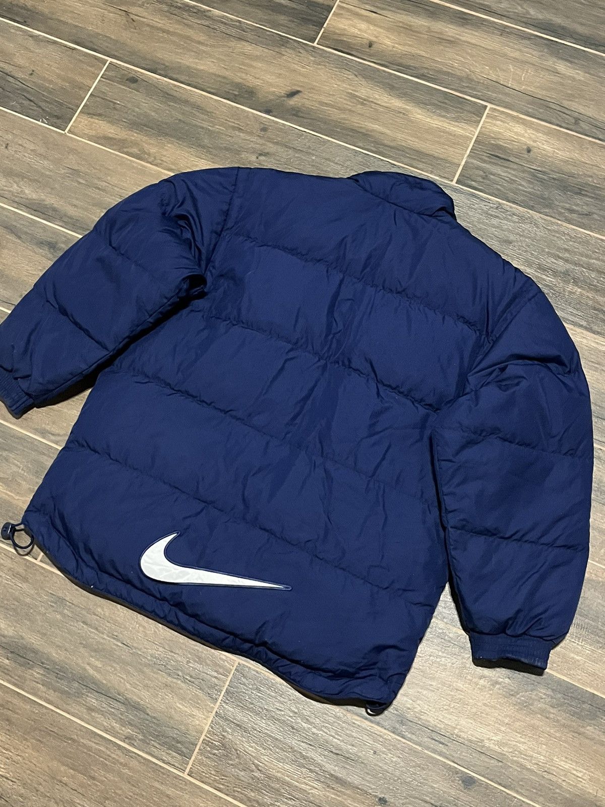 Nike × Vintage Nike Big Swoosh Logo Puffer Jacket Boxy Size US M / EU 48-50 / 2 - 1 Thumbnail