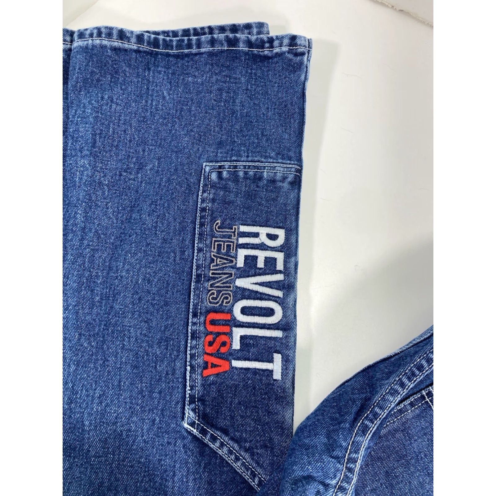 Denime VINTAGE Revolt Jeans Women 26x30 Blue Denim 100% Cotton Bootcut Flair Fit NWT NOS Size 26" / US 2 / IT 38 - 3 Thumbnail