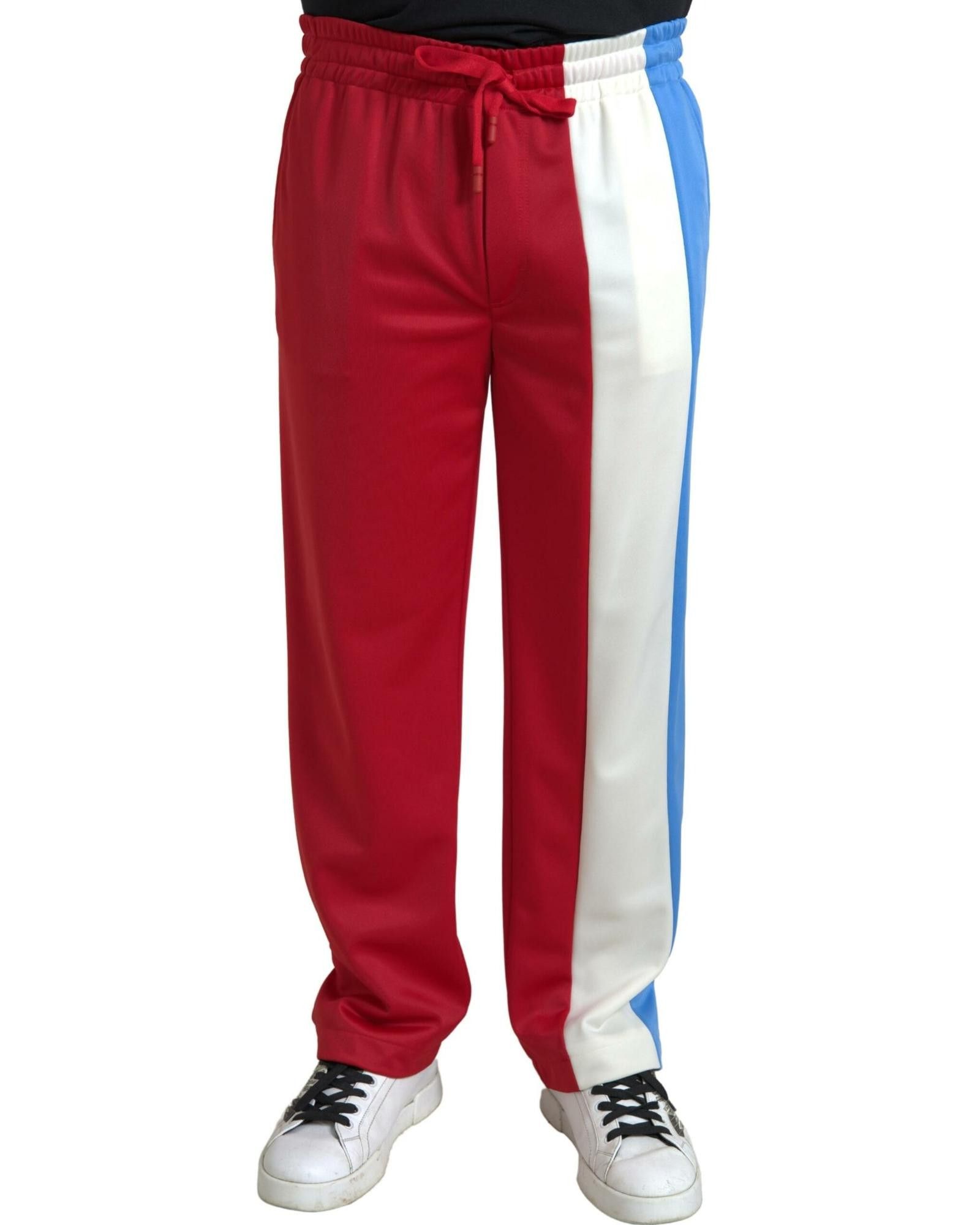 image of Dolce Gabbana Striped Polyester Sweatpants, Men's (Size 32)