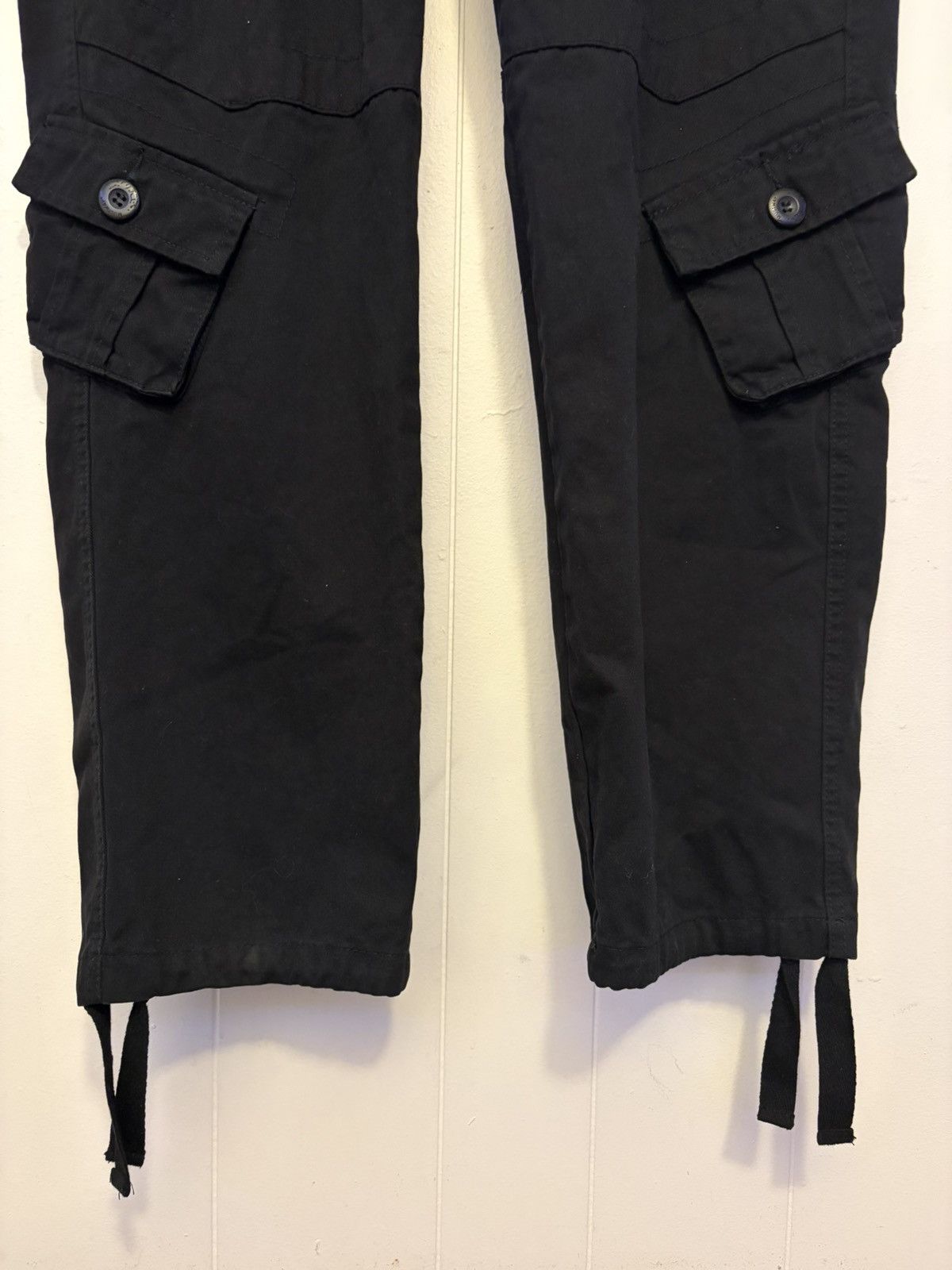Japanese Brand Mustway black baggy cargo pants Size US 34 / EU 50 - 3 Thumbnail