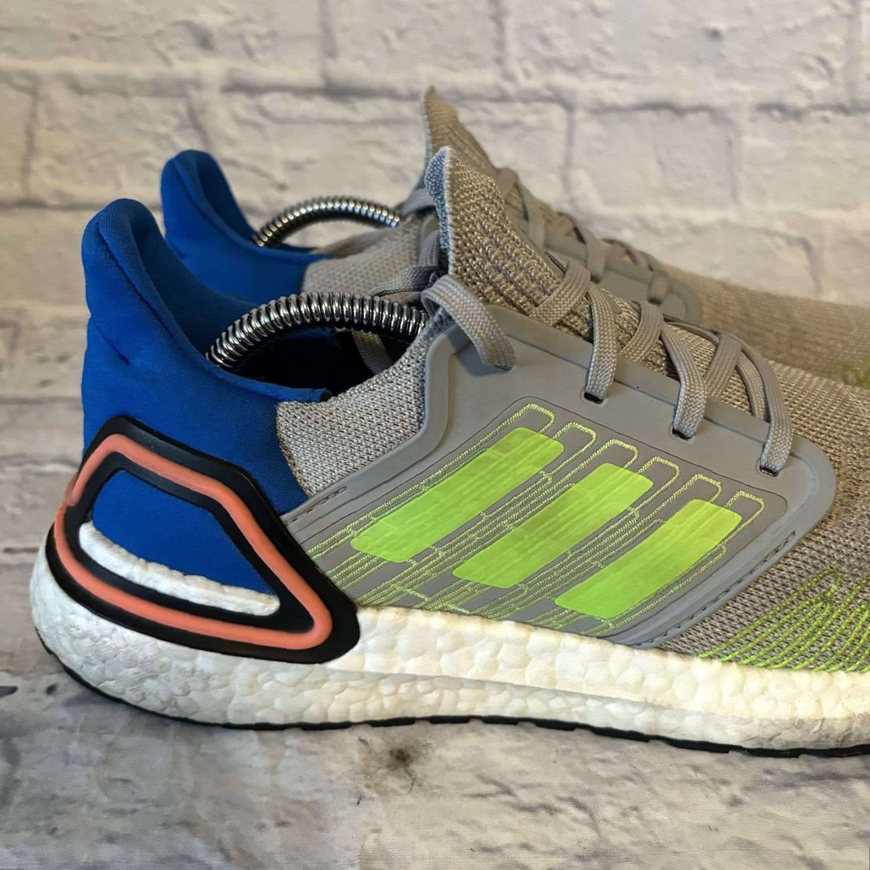 Adidas Adidas UltraBoost 20 Signal Green/Glory Blue/Grey FX0899 Sneaker Men 9.5 Medium Gray Athletic Running & Jogging 2020 Size US 9 / EU 42 - 3 Thumbnail
