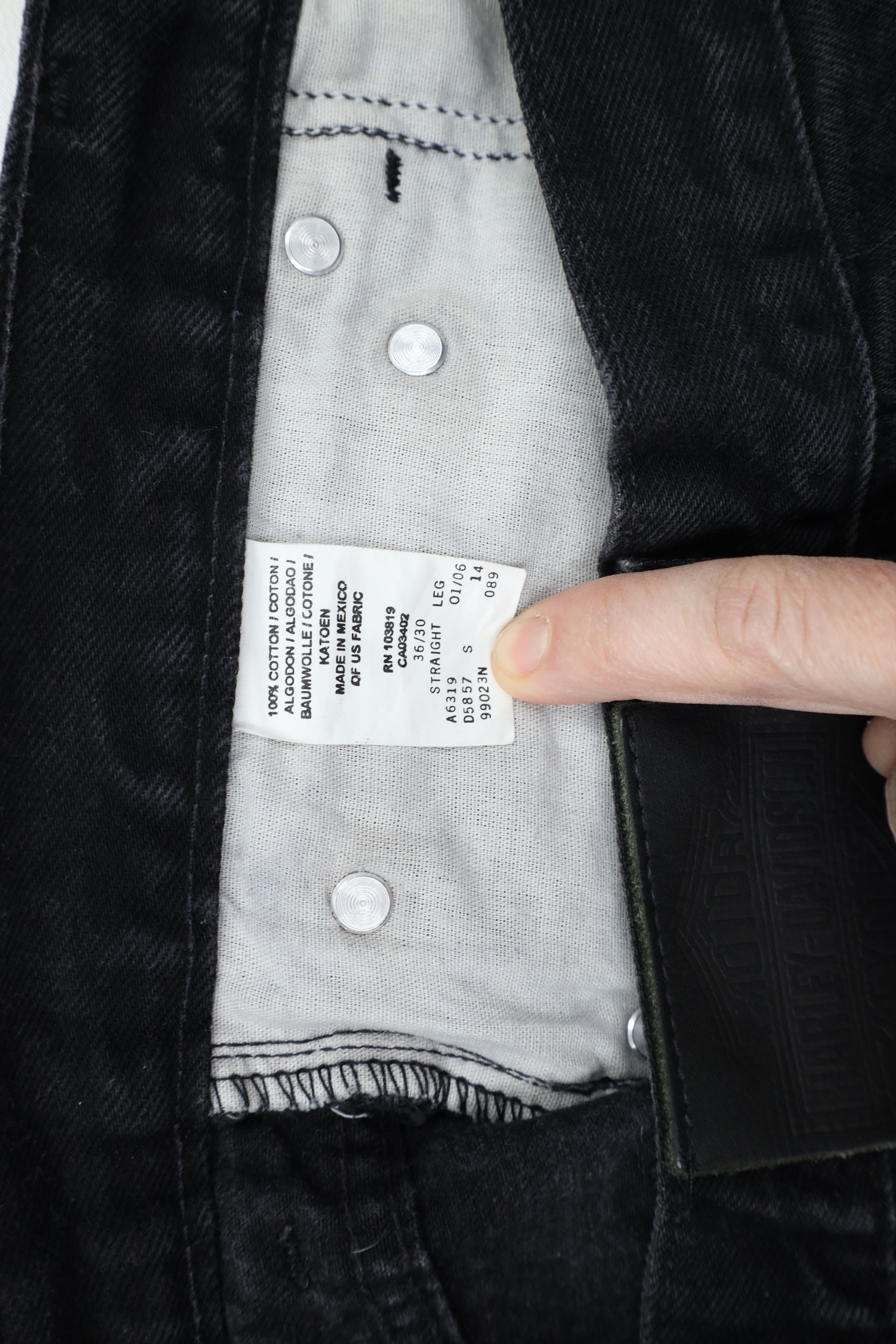 Harley Davidson × Vintage Vintage Harley Davidson Straight Leg Denim Jeans Black Size US 36 / EU 52 - 8 Thumbnail
