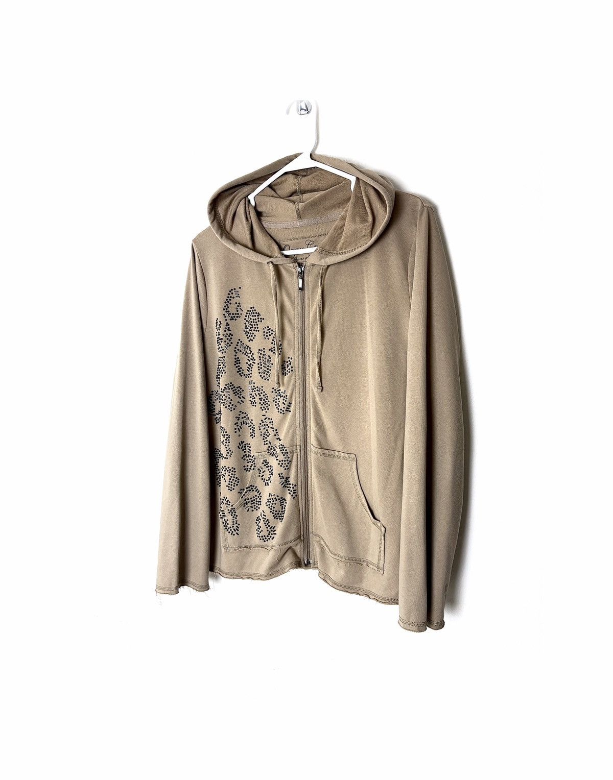 Japanese Brand Onque Casuals Rhinestone Leopard Zip Hoodie Size US M / EU 48-50 / 2 - 4 Thumbnail