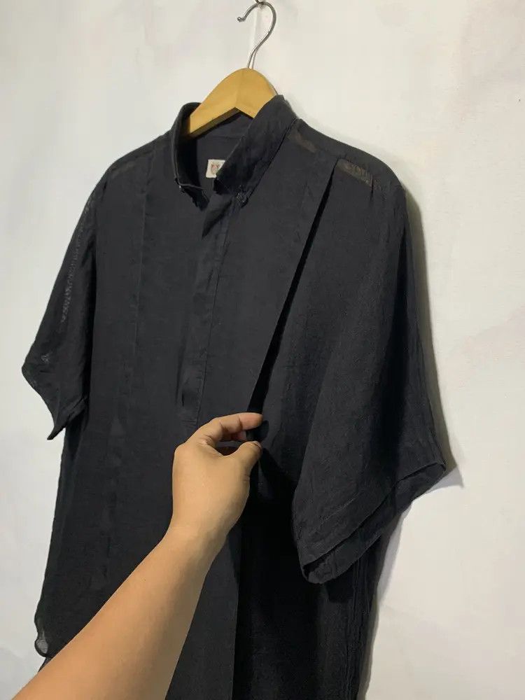 Gucci *RARE* 80s Gucci Linen sheer GG blck shirt Size US L / EU 52-54 / 3 - 4 Thumbnail