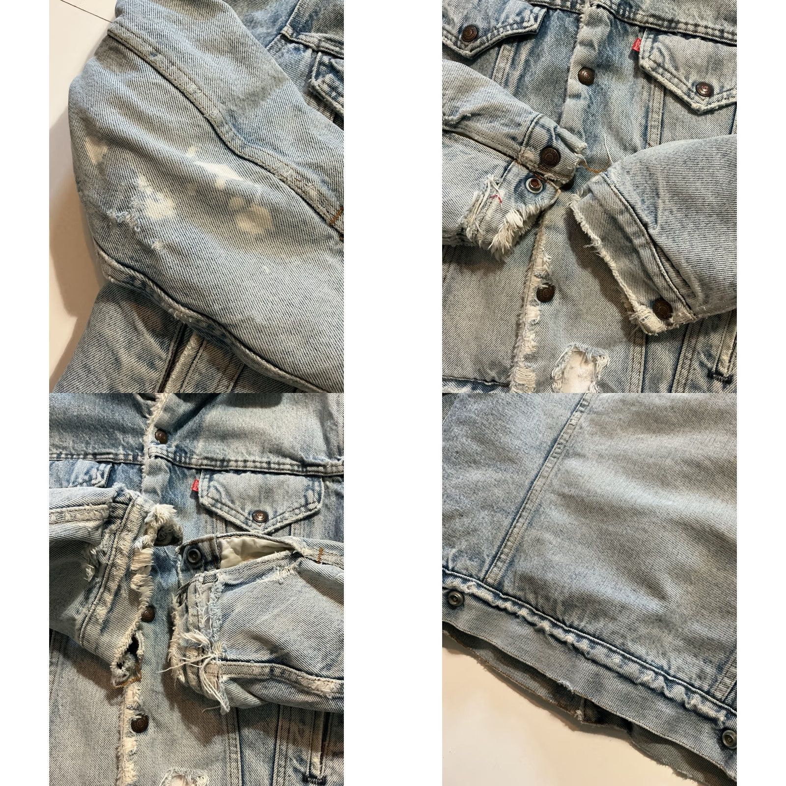 Vintage VINTAGE Levi’s Denim Trucker Jacket Shirt 40R Mens 1980s Made In USA Sherpa Lined Distressed Size US 40 / EU 56 - 8 Thumbnail