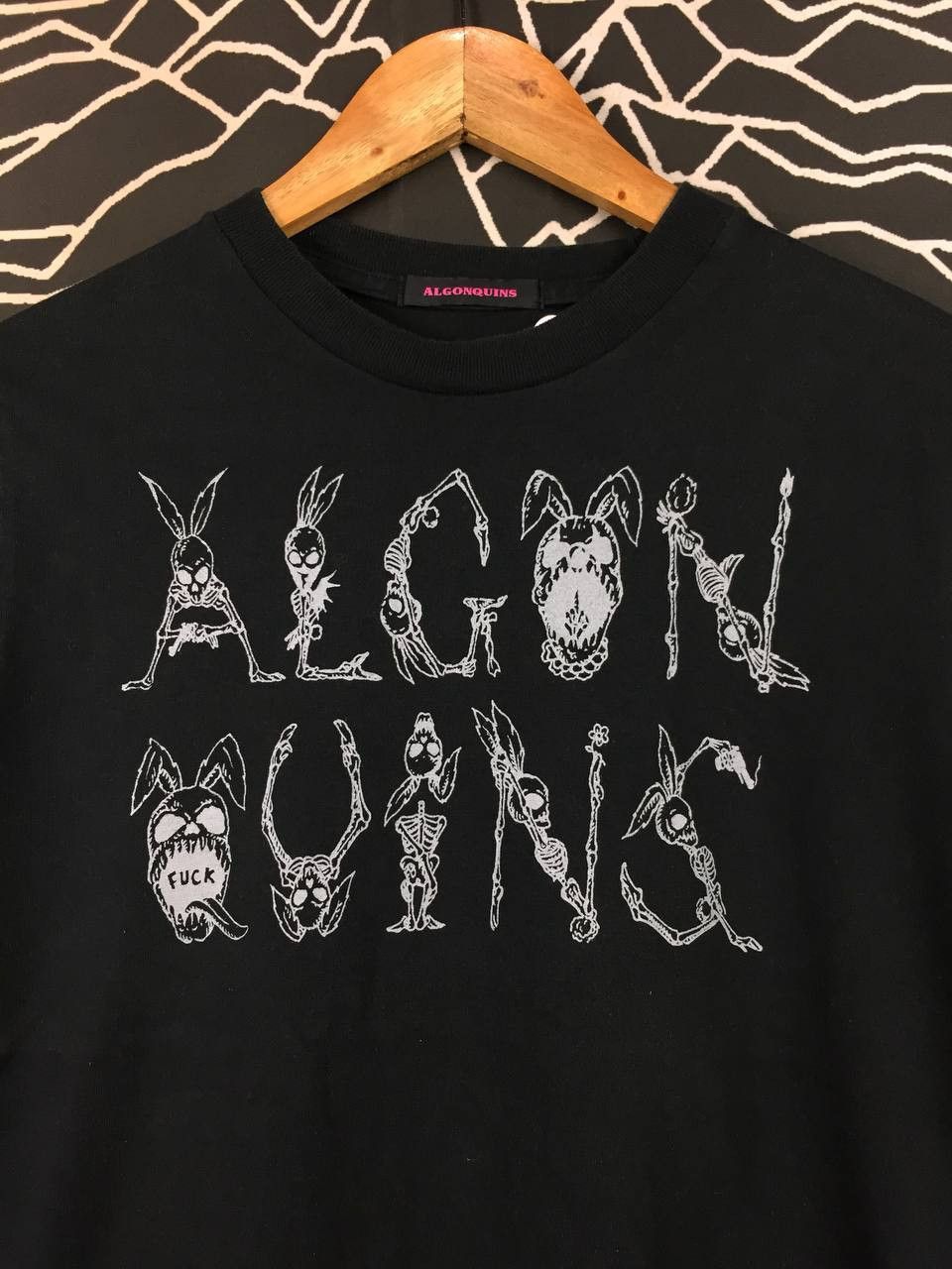 Japanese Brand Algonquins Japan Skull Bunny Bone Font Gothic Punk Tee Size US M / EU 48-50 / 2 - 3 Thumbnail