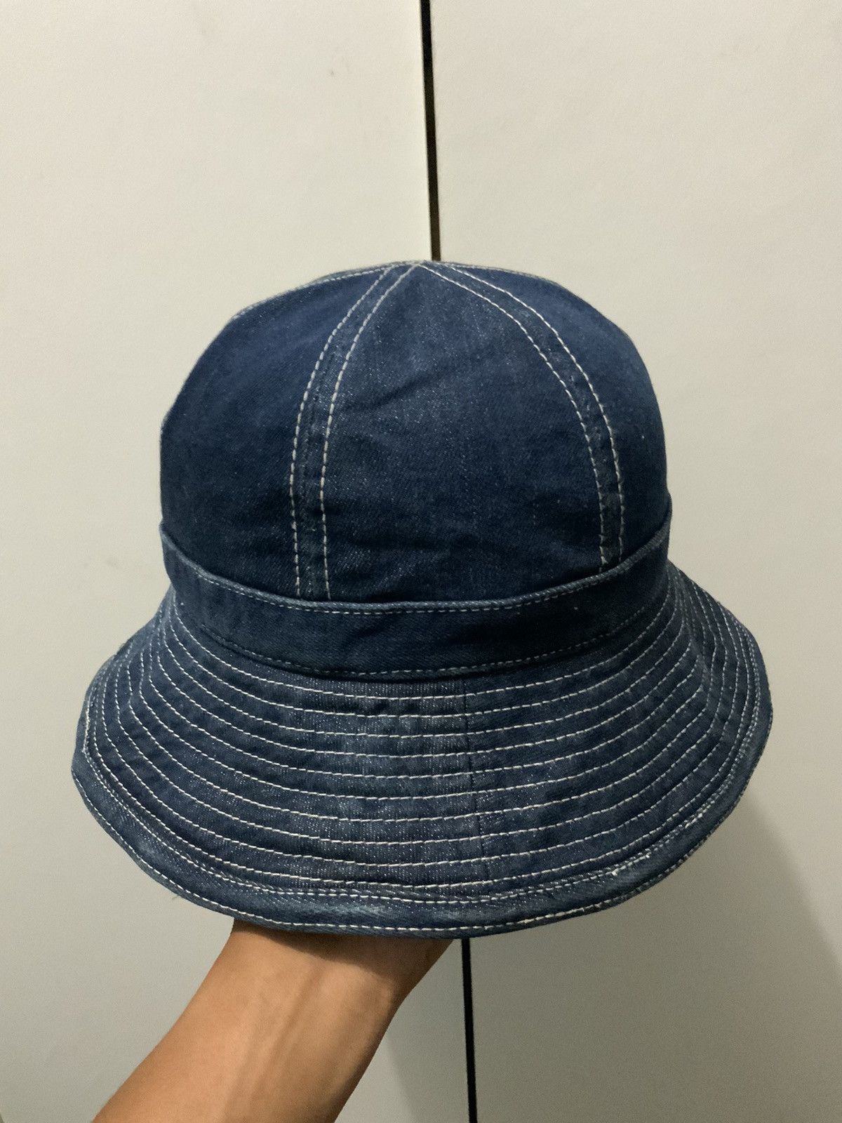 Vintage Line-N Knitwear Carillon Denime Bucket Hat Size ONE SIZE - 4 Thumbnail