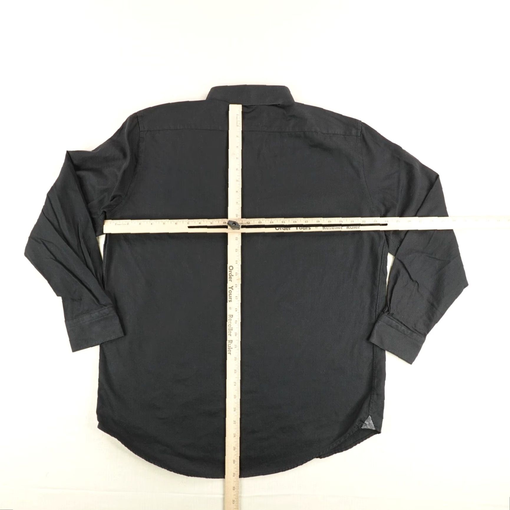 Robert Graham VINTAGE Robert Graham Men’s Shirt XL Black Button-Up Long Sleeve Cotton Formal Size 46R - 6 Thumbnail
