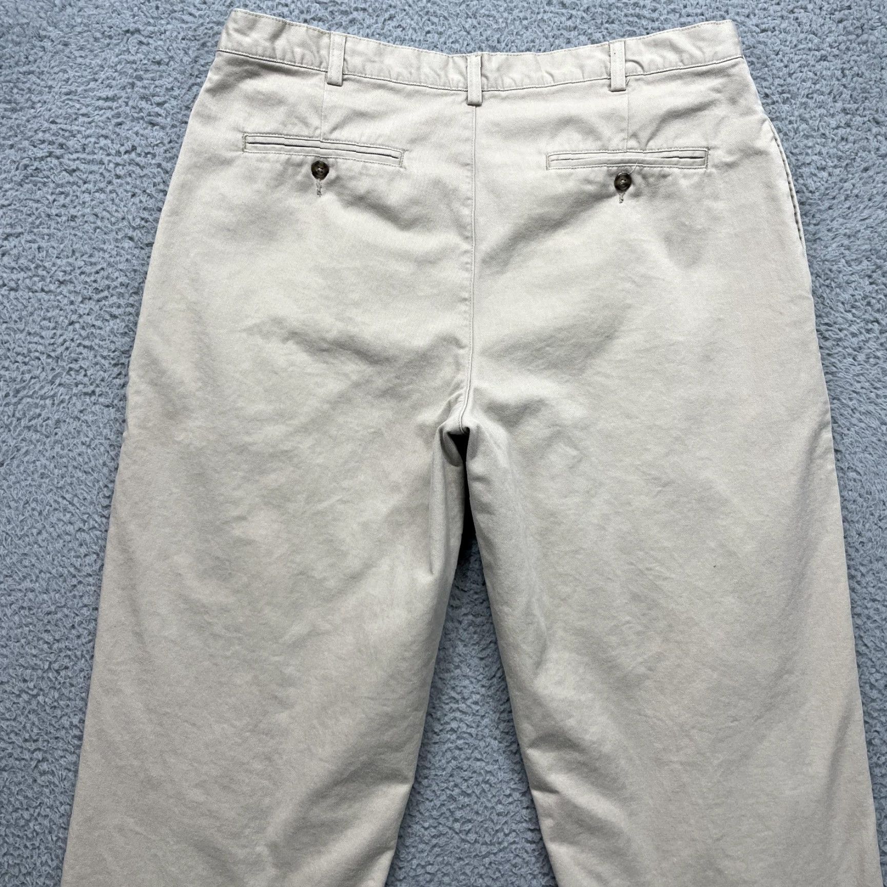 Vintage VINTAGE L.L. Bean Pants Mens 38x30 Khaki Flannel Lined Chino Pleated Beige Classic Sl... Size US 38 / EU 54 - 7 Thumbnail