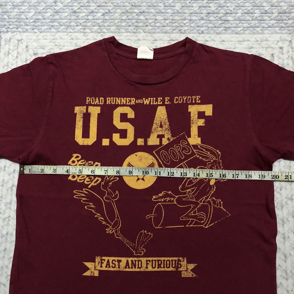 Cartoon Network × Disney × Vintage Rare Vintage Road Runner & Wile Coyote US Airforce Tees Size US S / EU 44-46 / 1 - 11 Thumbnail