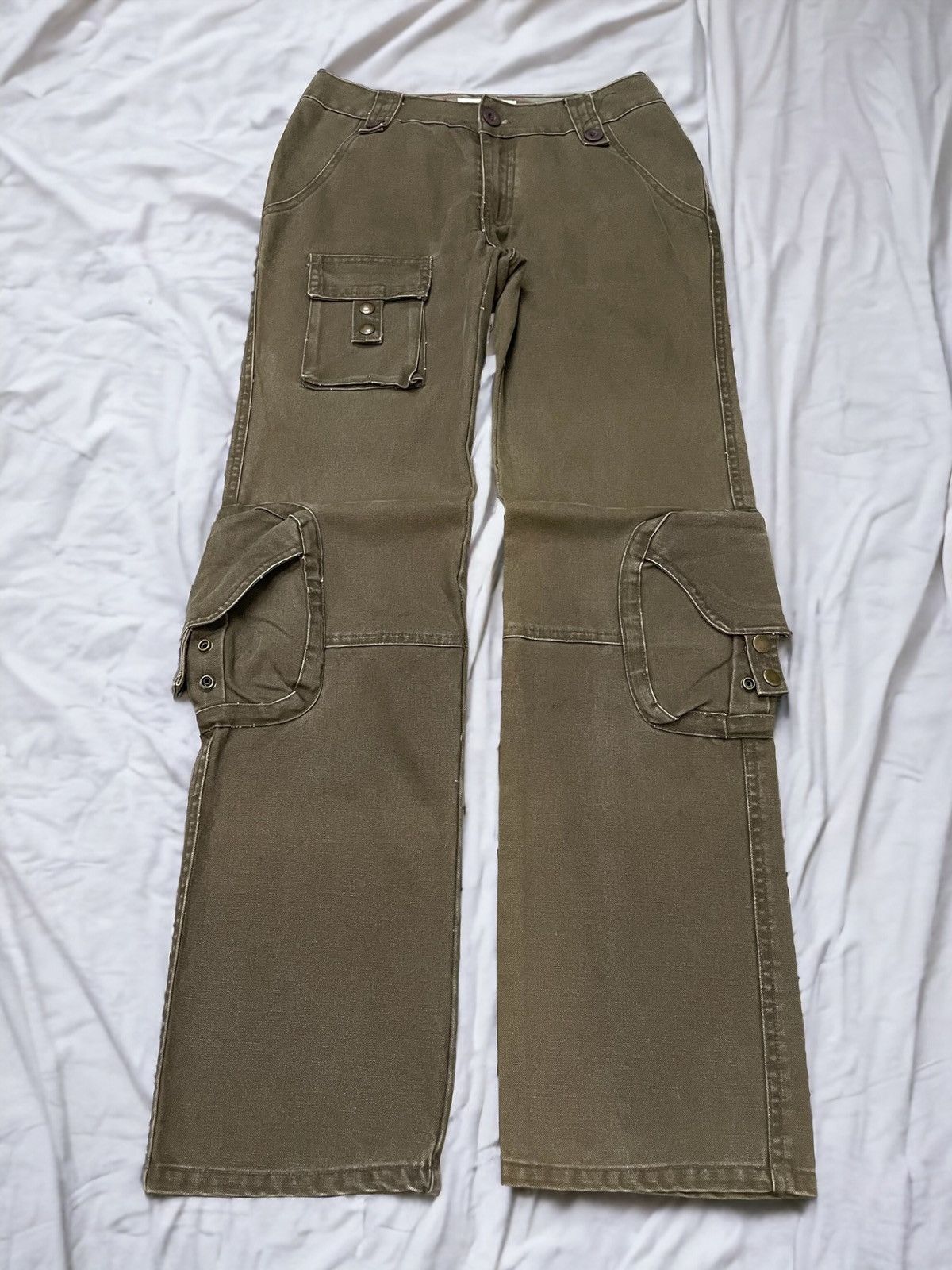 5351 POUR LES HOMMES × Le Grande Bleu (L.G.B.) Identity Japan gasmask 3D Pocket Faded Brown Pants Size US 28 / EU 44 - 1 Thumbnail