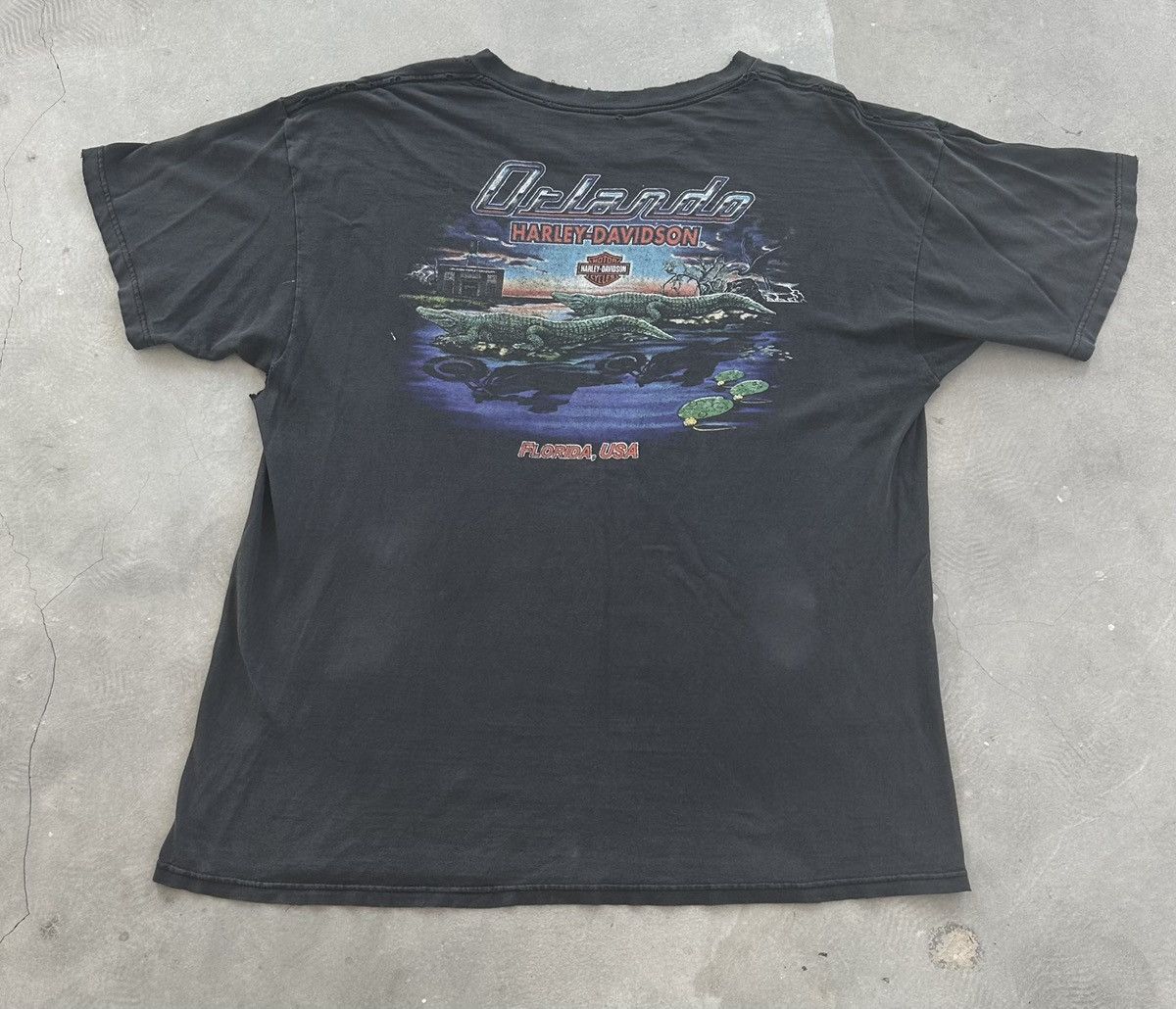 Harley Davidson × Vintage VINTAGE WELL DISTRESSED HARLEY DAVIDSON ORLANDO FLORIDA TEE Size US L / EU 52-54 / 3 - 5 Thumbnail