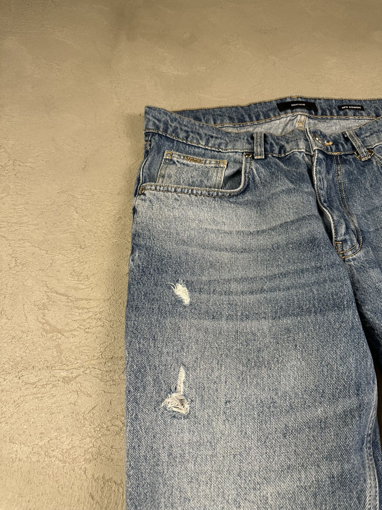 Japanese Brand Eightyfive Avant Garde Oversized Faded Distressed Jeans Size US 32 / EU 48 - 4 Thumbnail